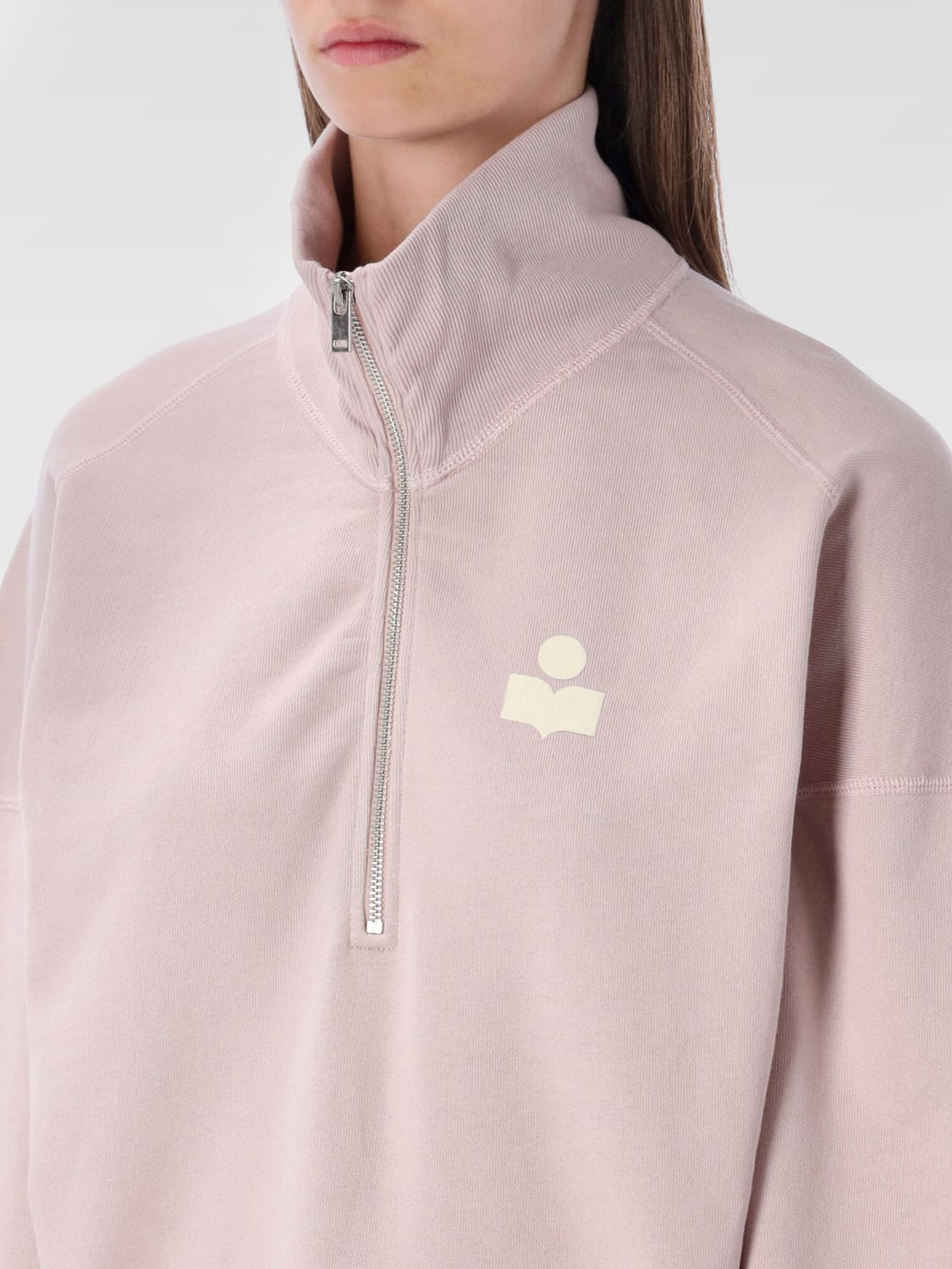 ISABEL MARANT ETOILE FELPA: Felpa Isabel Marant Etoile in misto cotone , Ecru - Img 3