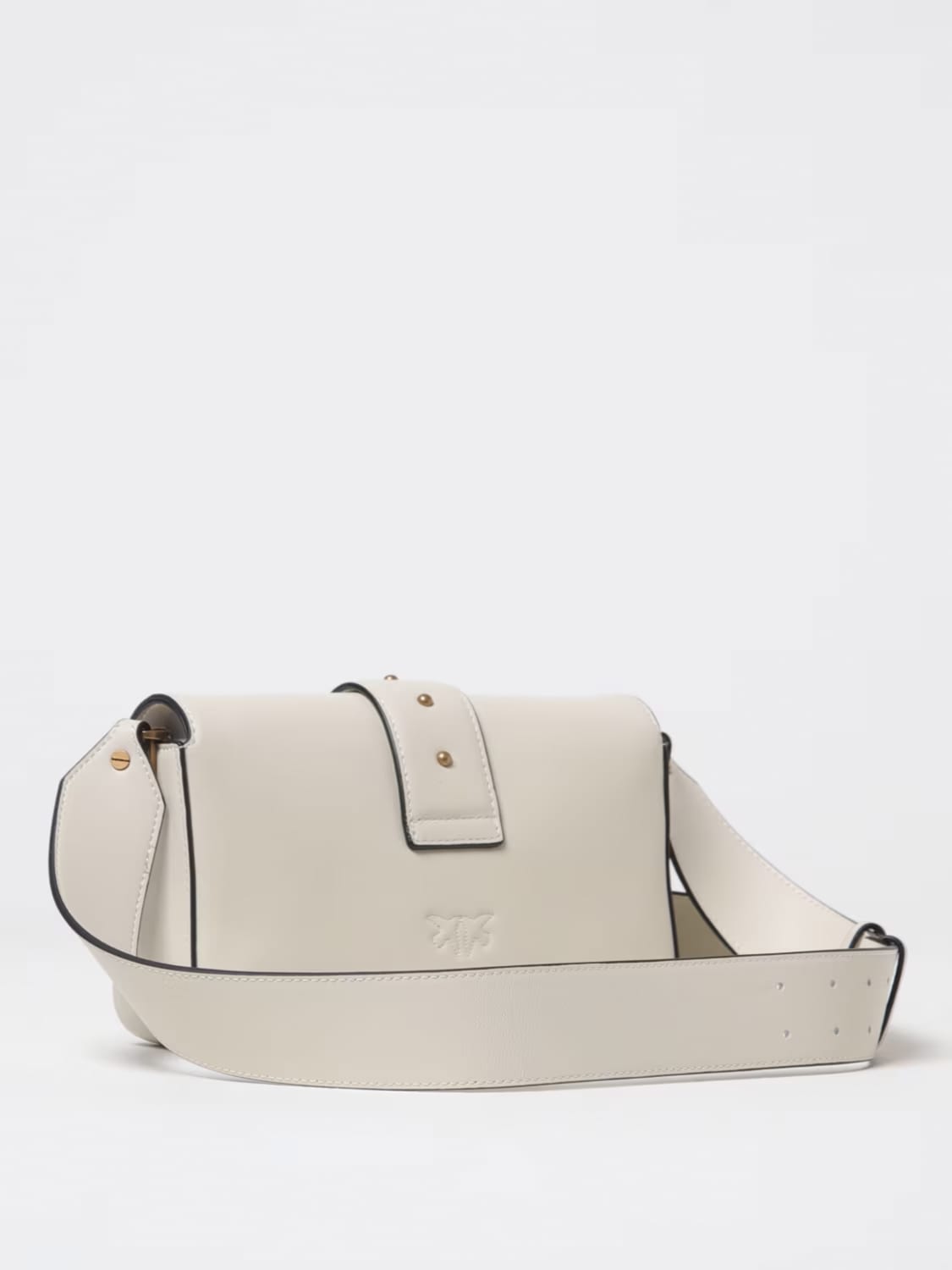 PINKO BORSA A TRACOLLA: Borsa Love One Mini Pinko in pelle , Bianco - Img 2