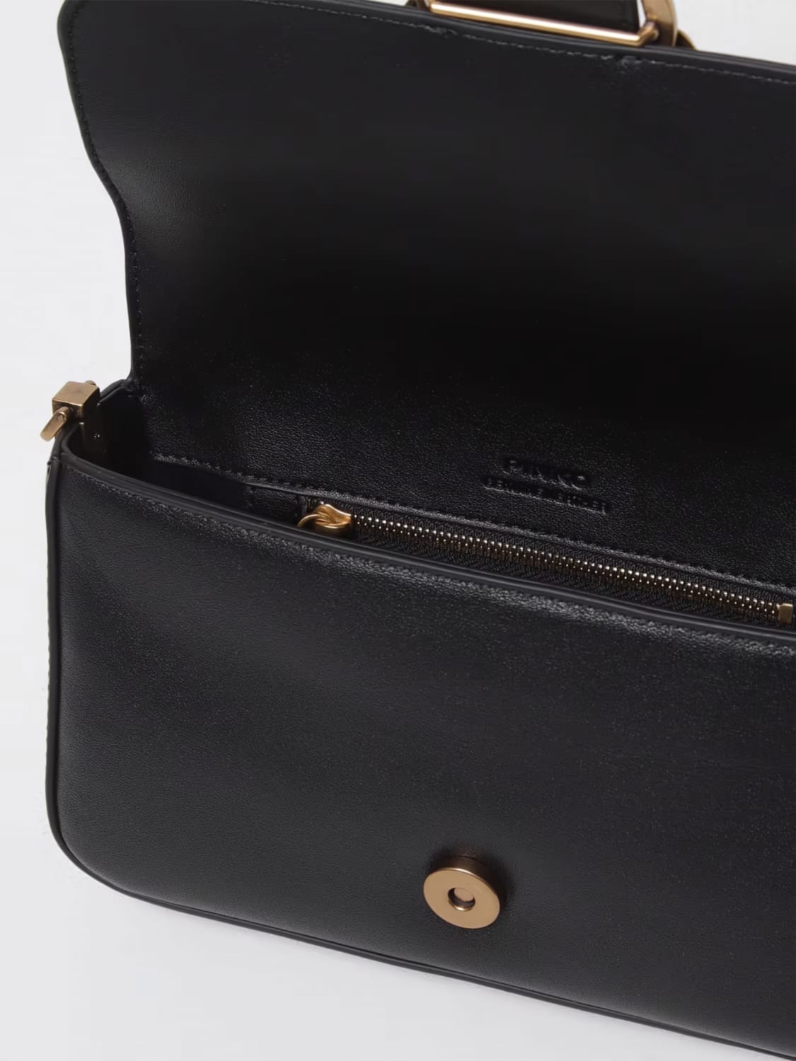 PINKO BORSA A TRACOLLA: Borsa Love One Mini Pinko in pelle , Nero - Img 4