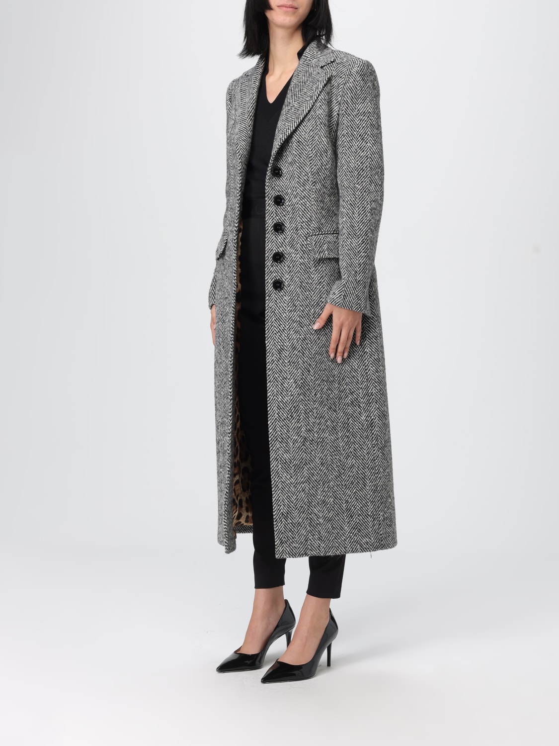 DOLCE & GABBANA COAT: Coat woman Dolce & Gabbana, Multicolor - Img 4