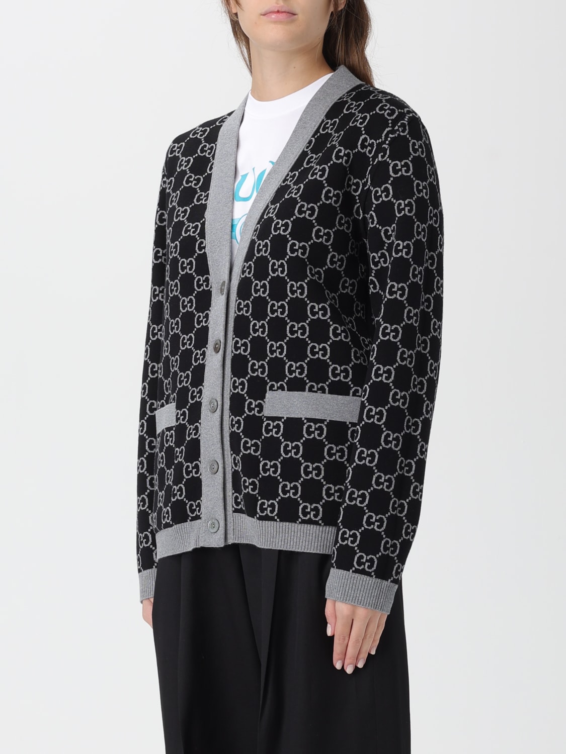 GUCCI SWEATER: Sweater woman Gucci, Grey - Img 4