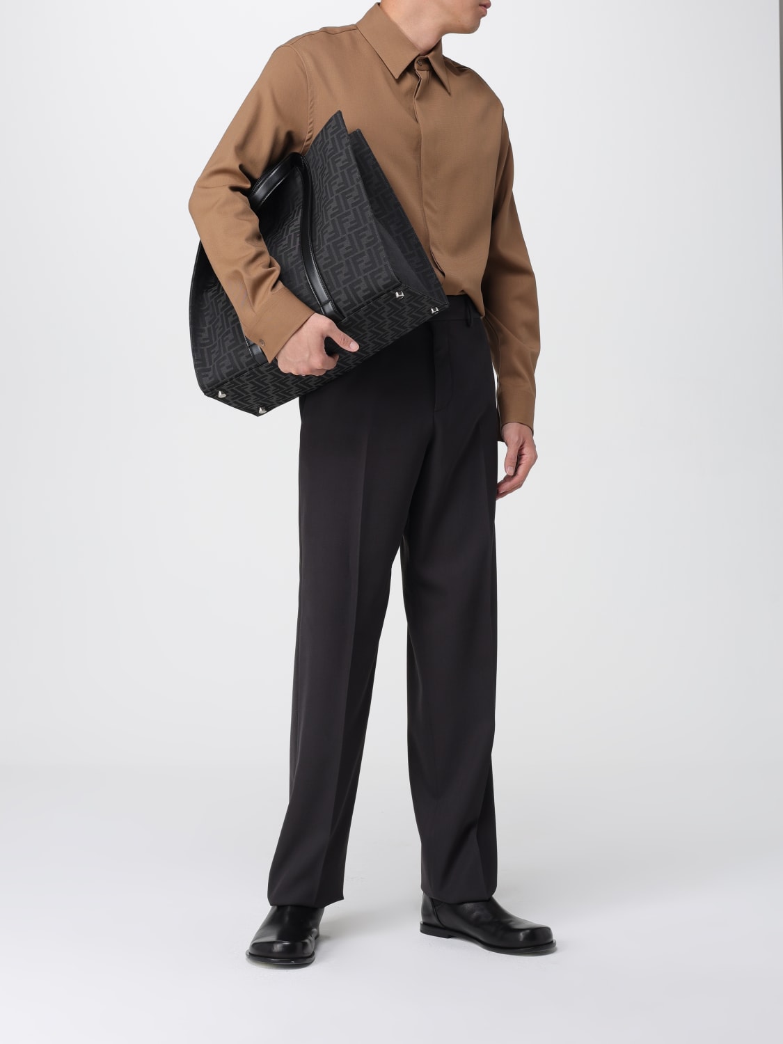 FENDI SHIRT: Shirt men Fendi, Brown - Img 2