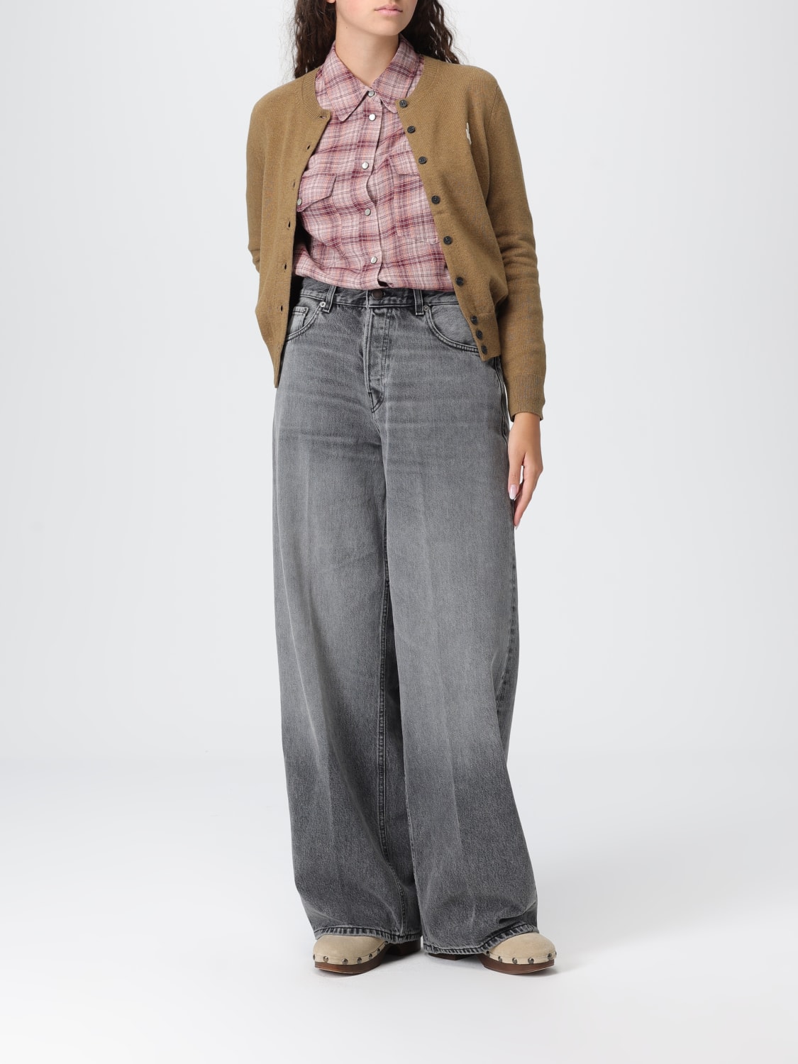 ISABEL MARANT ETOILE MAGLIA: Cardigan Isabel Marant Etoile in misto lana , Kaki - Img 2