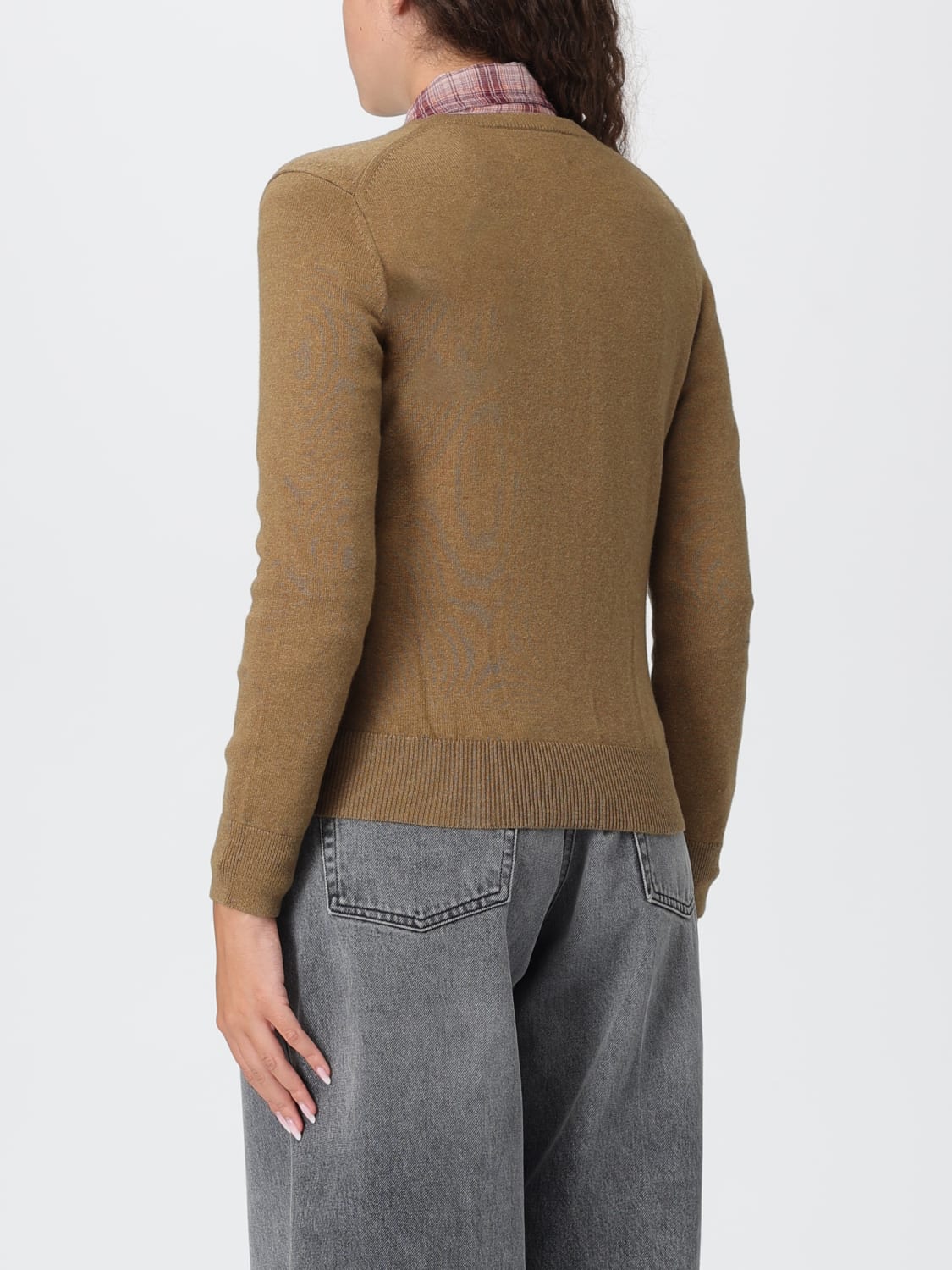 ISABEL MARANT ETOILE MAGLIA: Cardigan Isabel Marant Etoile in misto lana , Kaki - Img 3