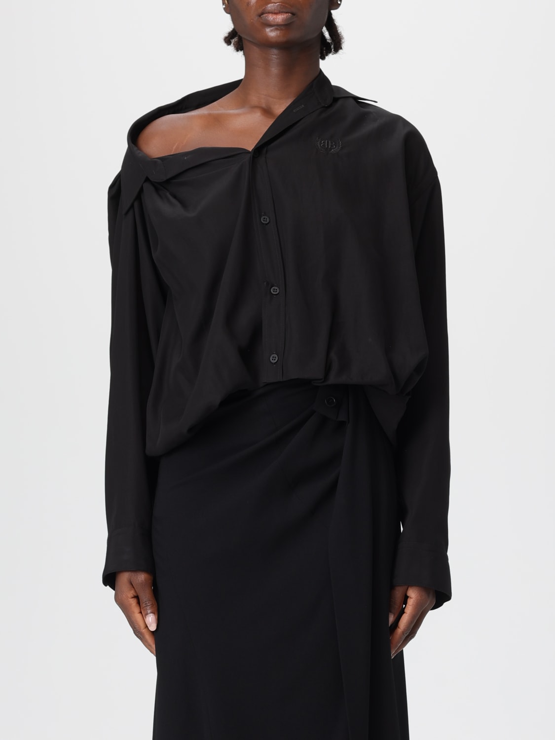 BALENCIAGA SHIRT: Shirt woman Balenciaga, Black - Img 1