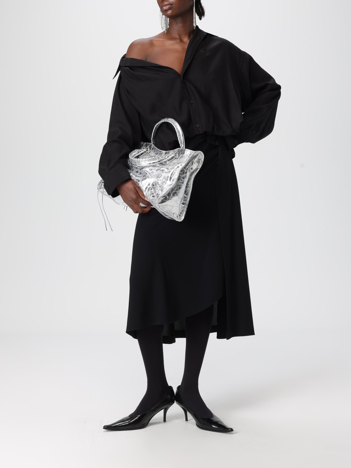 BALENCIAGA SHIRT: Shirt woman Balenciaga, Black - Img 2