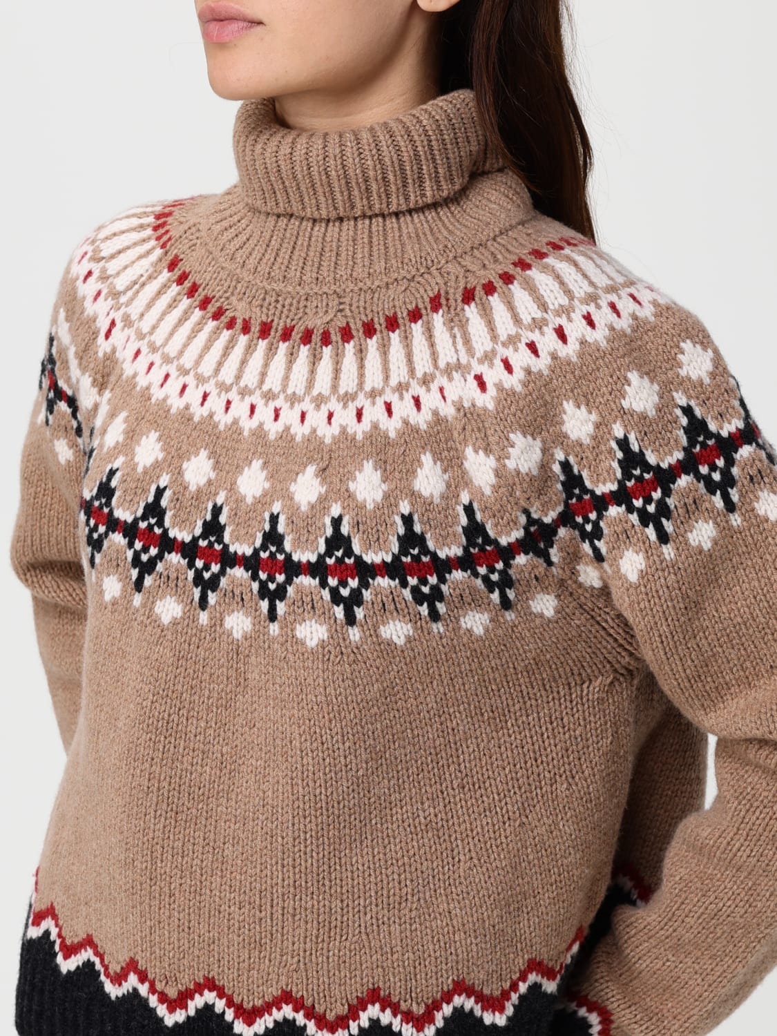 ALANUI JERSEY: Jersey mujer Alanui, Camello - Img 3