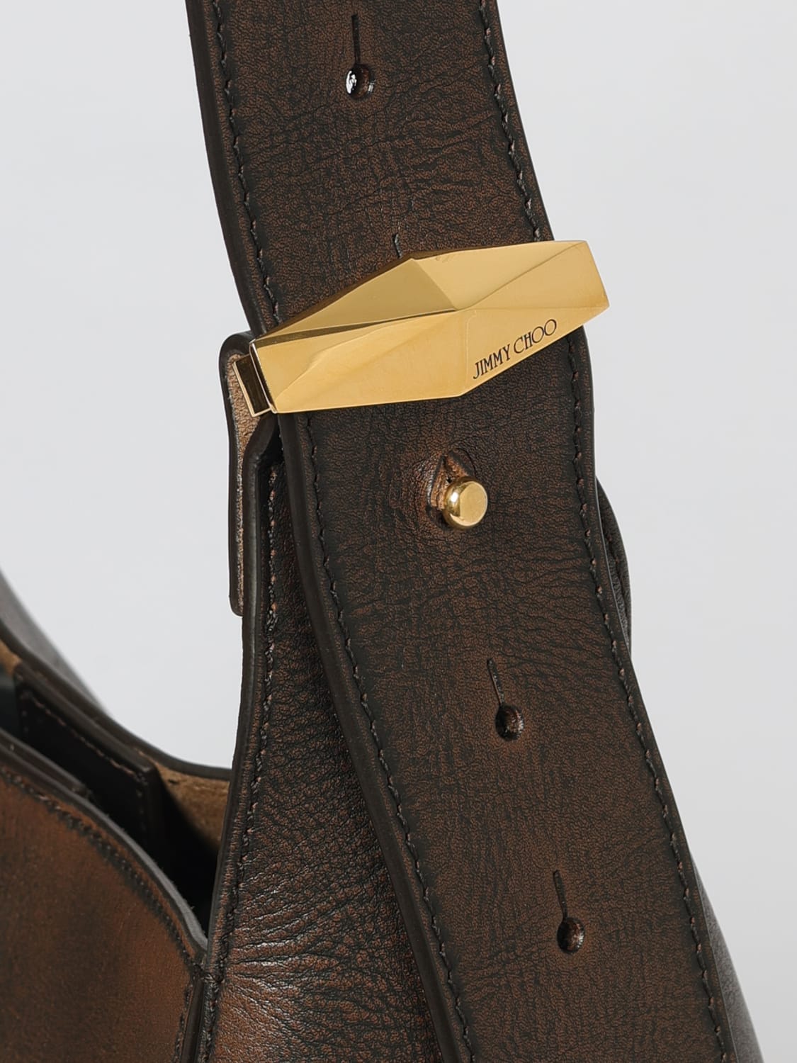 JIMMY CHOO SCHULTERTASCHE: Schultertasche damen Jimmy Choo, Braun - Img 3