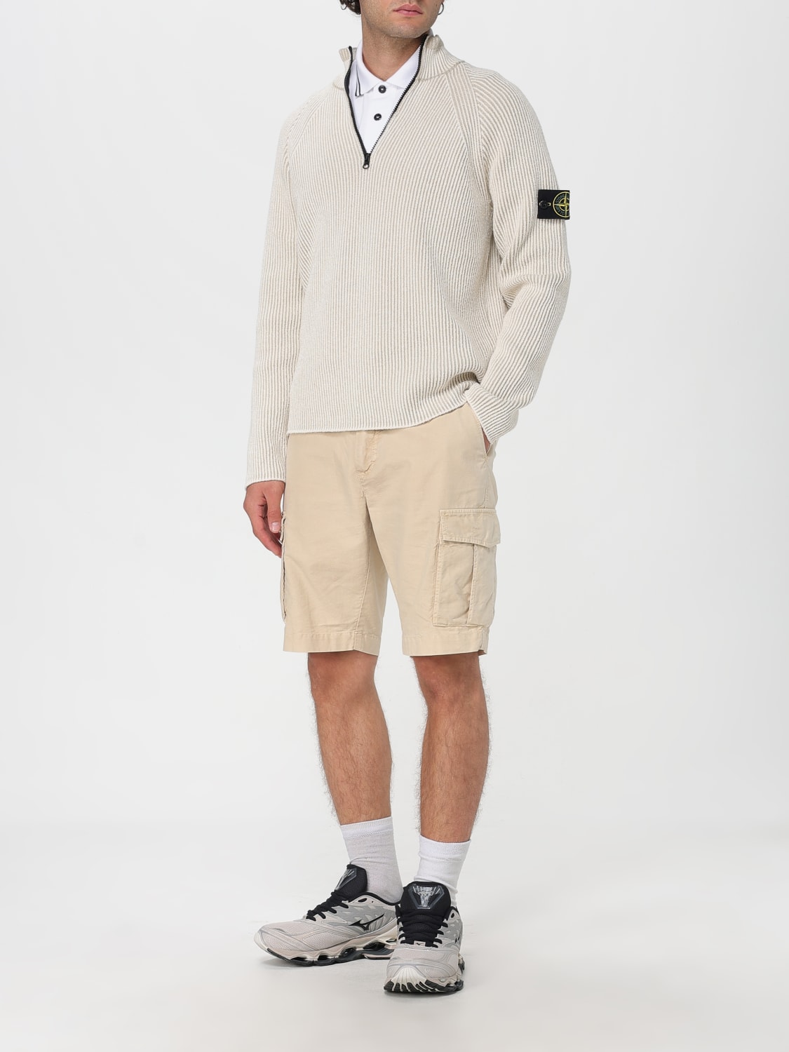 STONE ISLAND PULLOVER: Polo herren Stone Island, Weiß - Img 2
