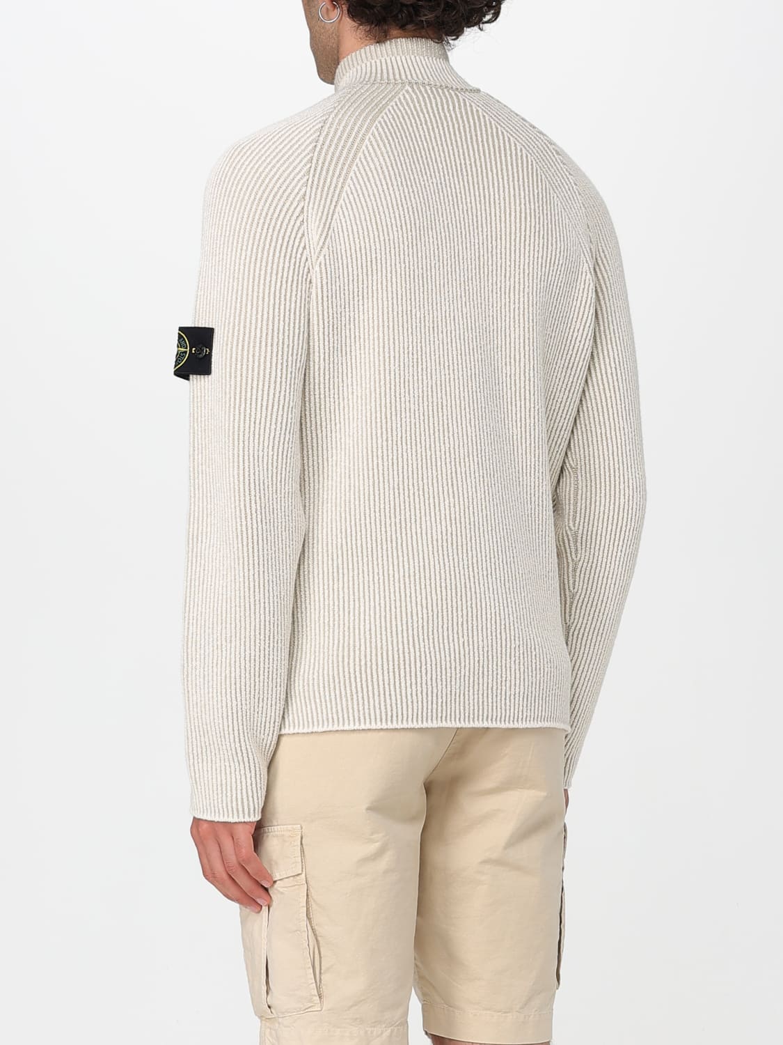 STONE ISLAND PULLOVER: Polo herren Stone Island, Weiß - Img 3