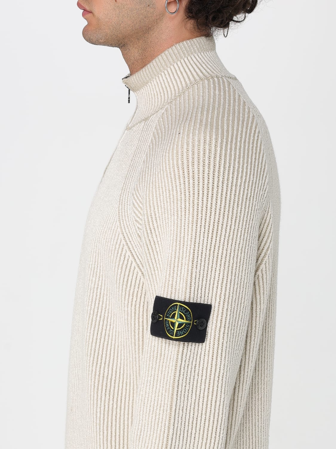 STONE ISLAND PULLOVER: Polo herren Stone Island, Weiß - Img 5