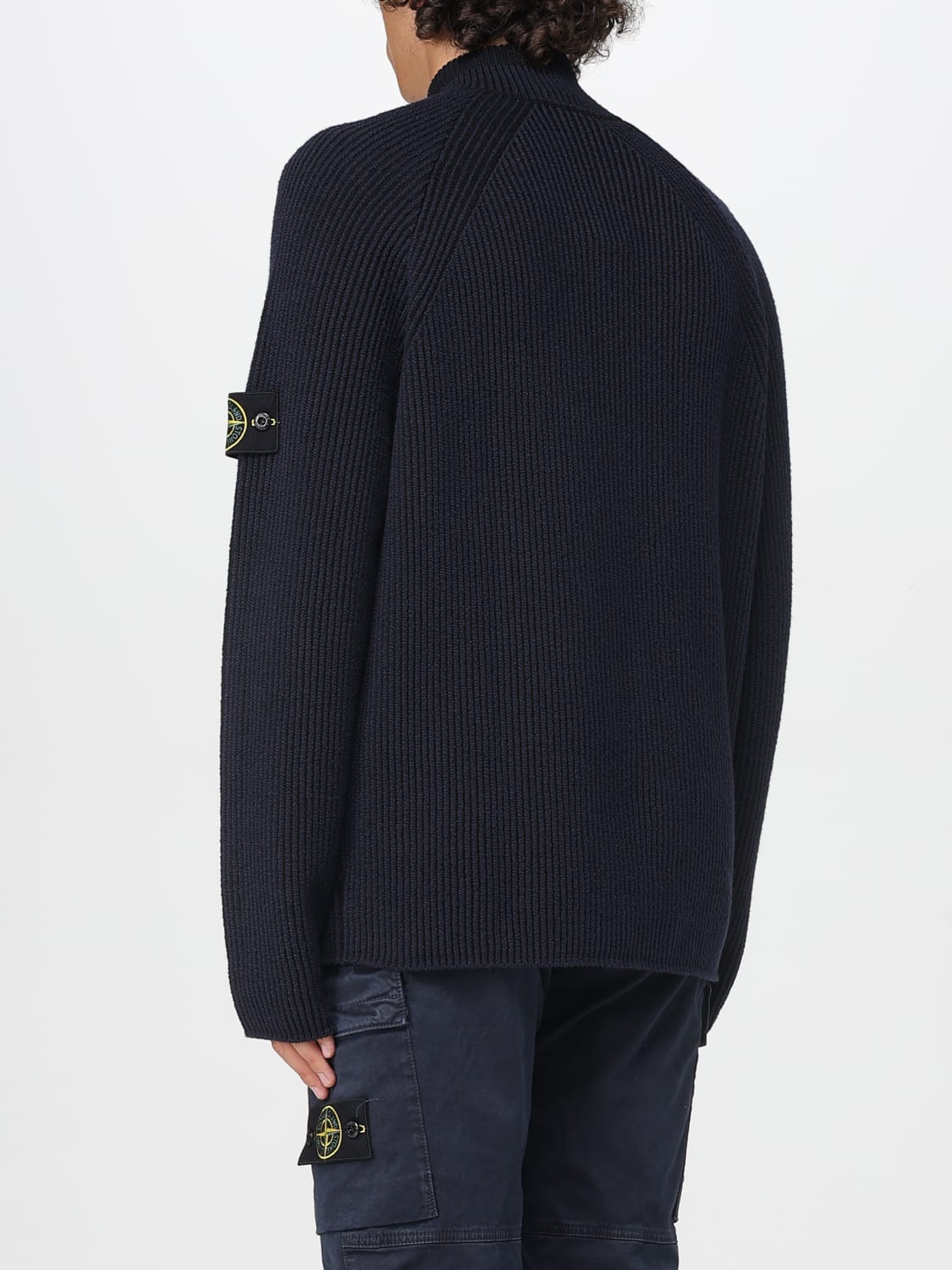 STONE ISLAND SWEATER: Polo shirt men Stone Island, Blue - Img 3
