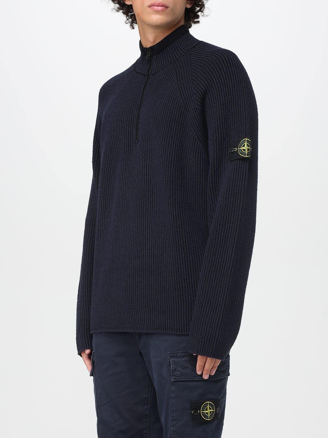 STONE ISLAND SWEATER: Polo shirt men Stone Island, Blue - Img 4