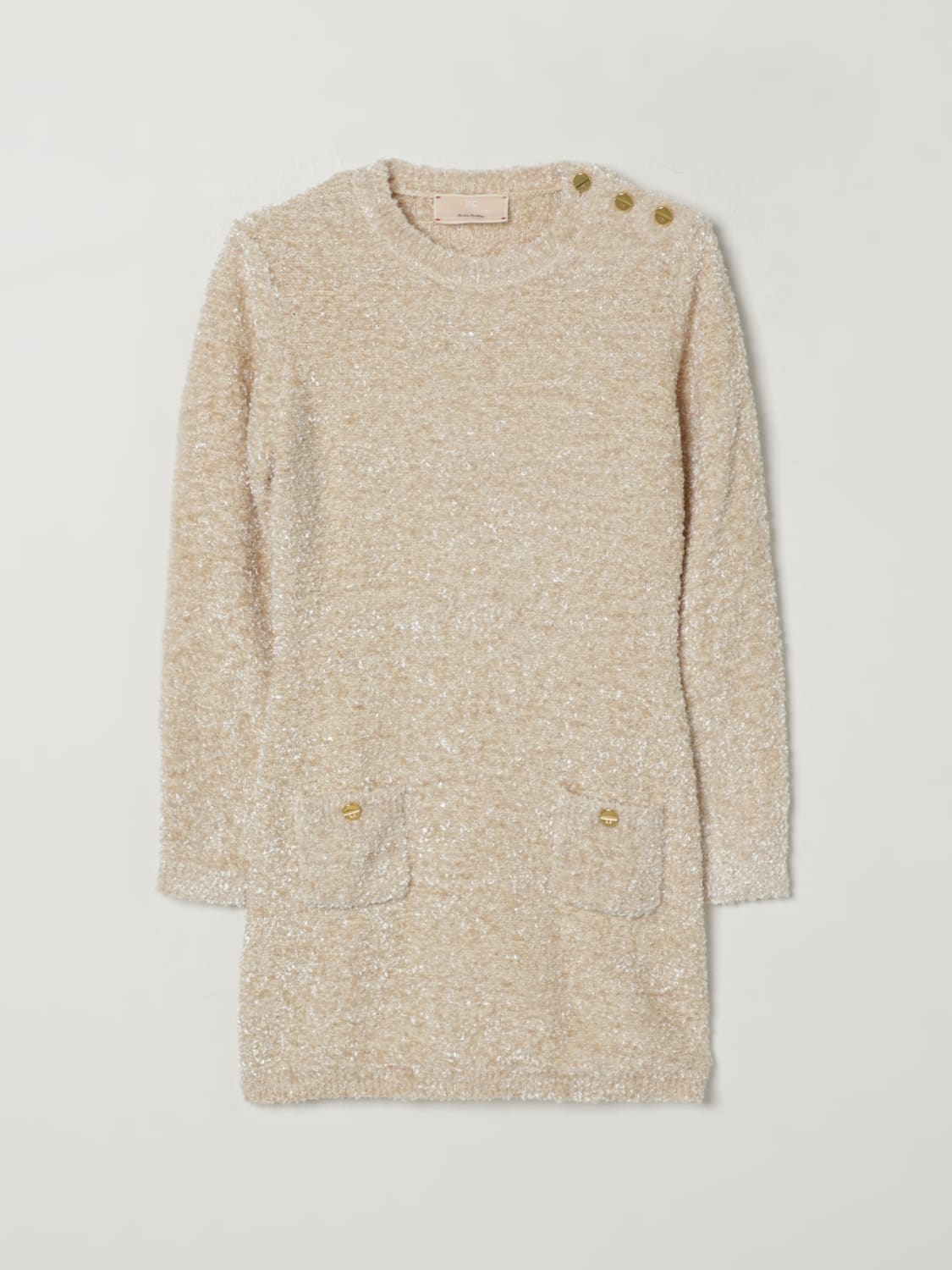 ELISABETTA FRANCHI LA MIA BAMBINA ROBE: Robe enfant Elisabetta Franchi La Mia Bambina, Beige - Img 1