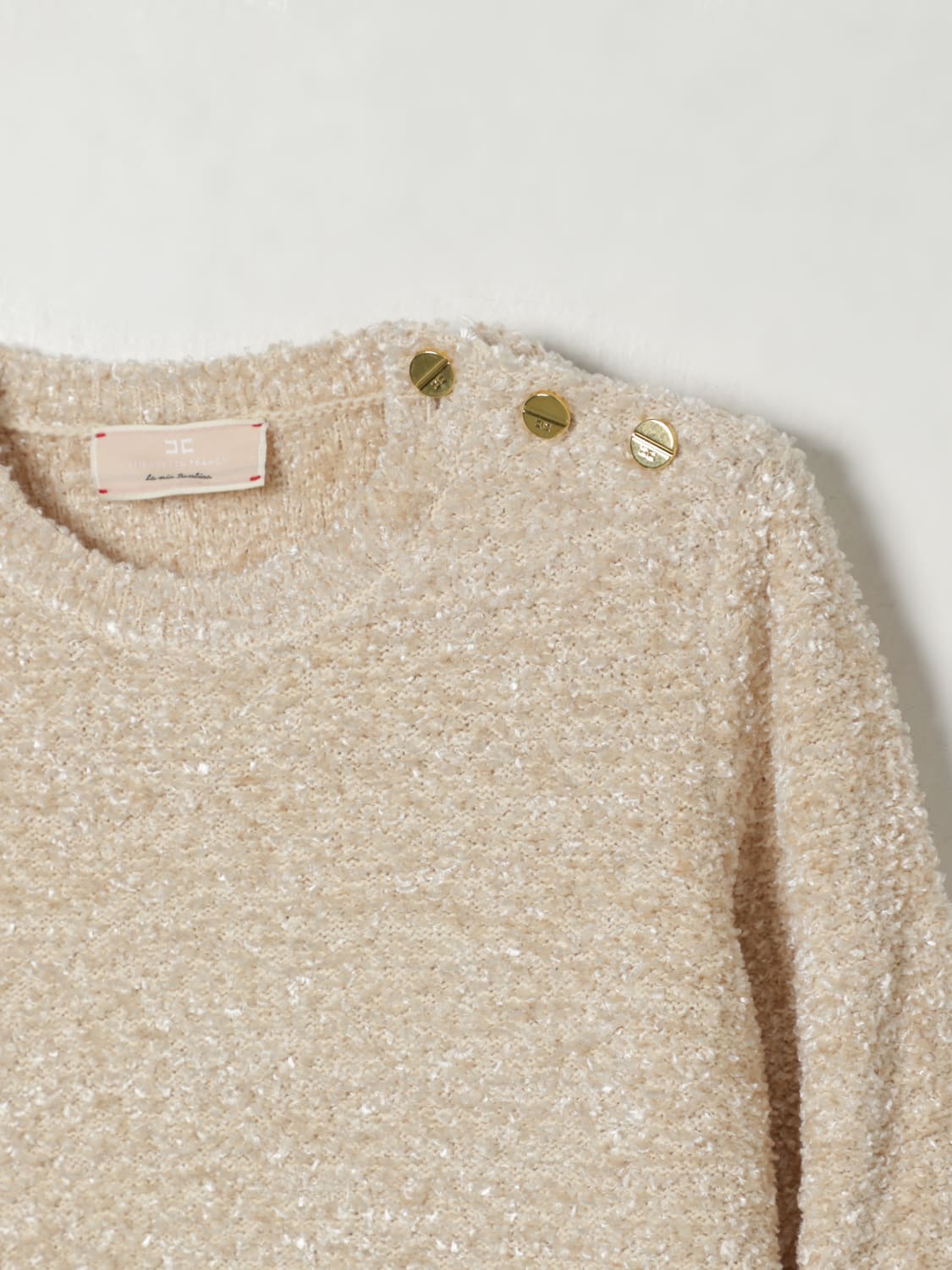 ELISABETTA FRANCHI LA MIA BAMBINA ROBE: Robe enfant Elisabetta Franchi La Mia Bambina, Beige - Img 3