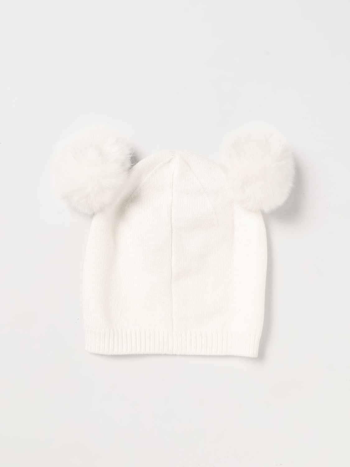 LIU JO CAPPELLO NEONATO: Cappello Liu Jo in cotone con pompon , Bianco - Img 2