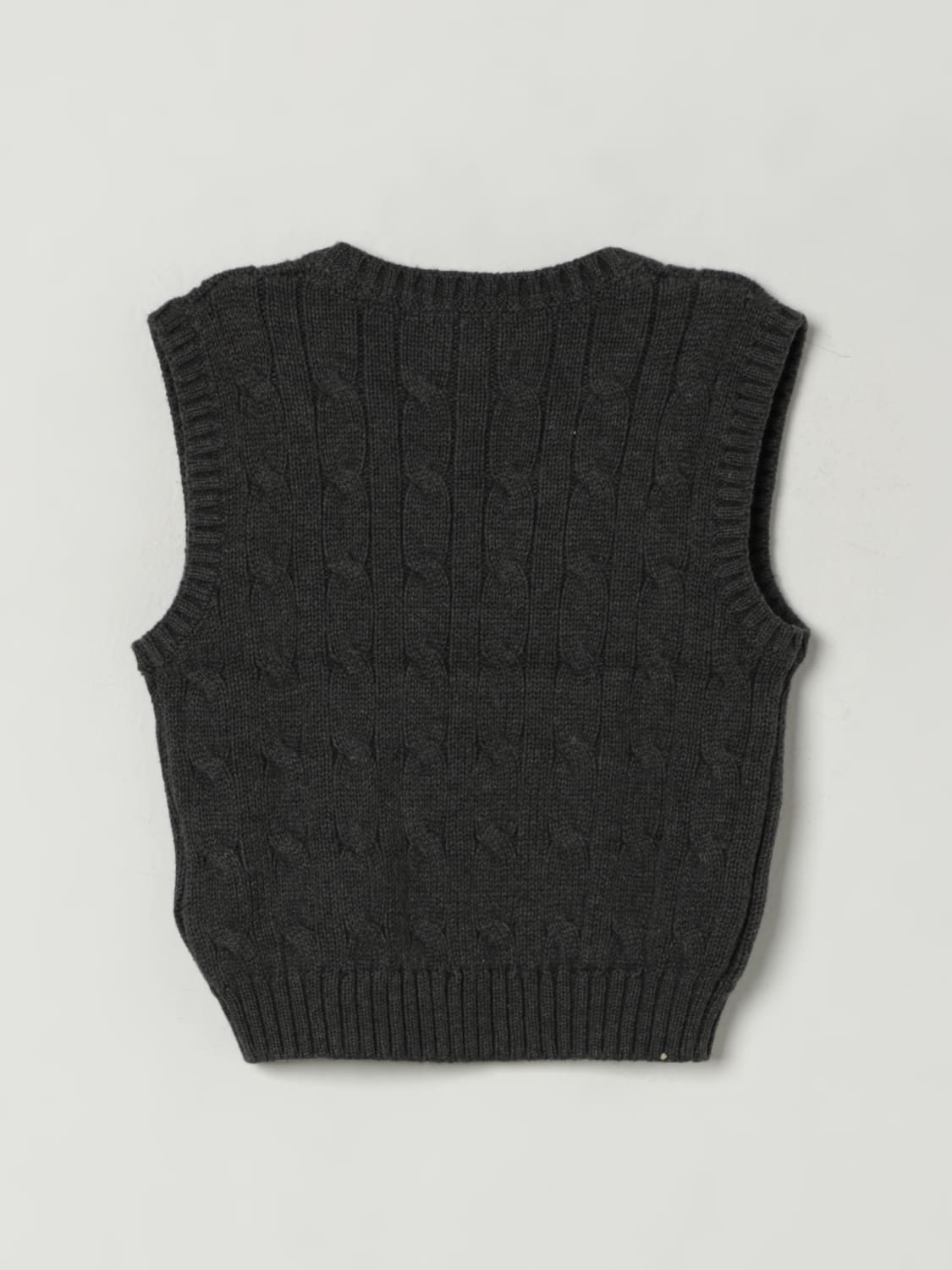 POLO RALPH LAUREN SWEATER: Vestcoat kids Polo Ralph Lauren, Grey - Img 2