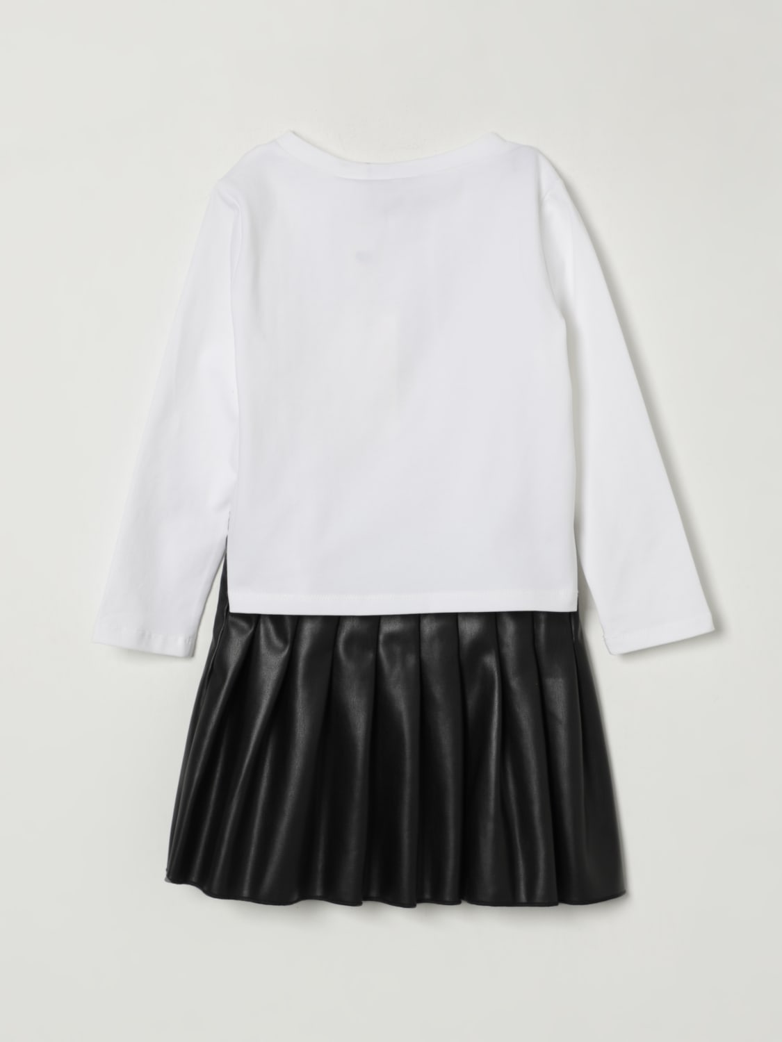 TWINSET COMPLETO: Coordinato Twinset in cotone e pelle sintetica , Bianco - Img 2