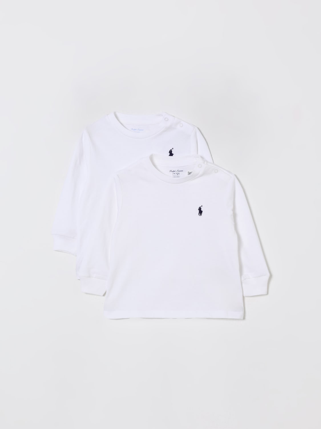 POLO RALPH LAUREN SWEATER: T-shirt kids Polo Ralph Lauren, White - Img 1