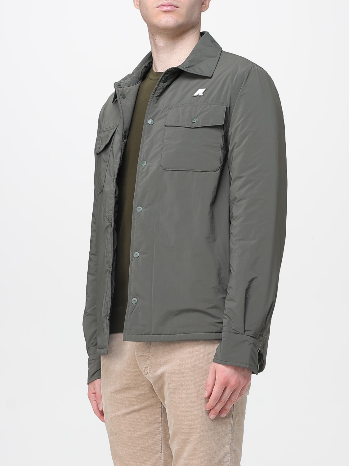K-WAY JACKET: Coat men K-way, Green - Img 3