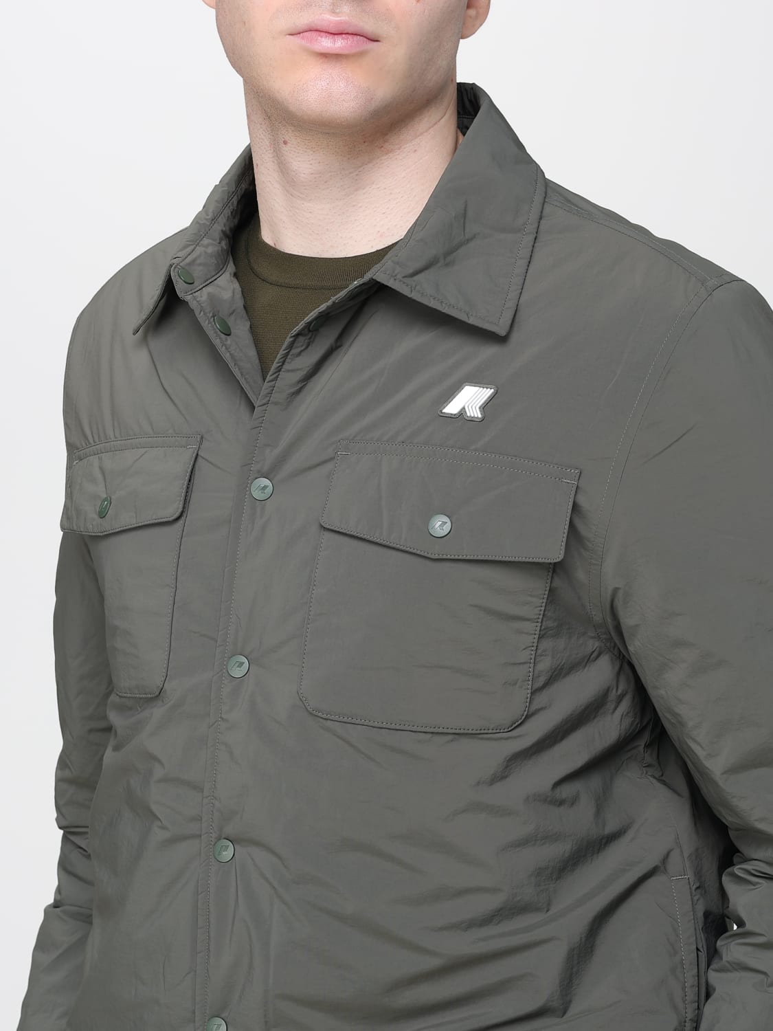 K-WAY JACKET: Coat men K-way, Green - Img 4