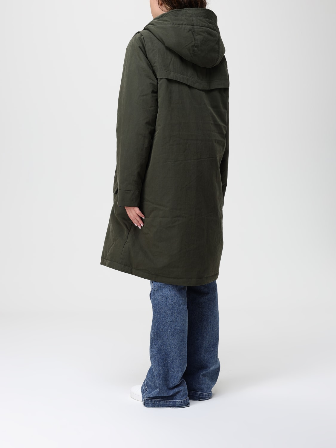 K-WAY COAT: Coat woman K-way, Olive - Img 2