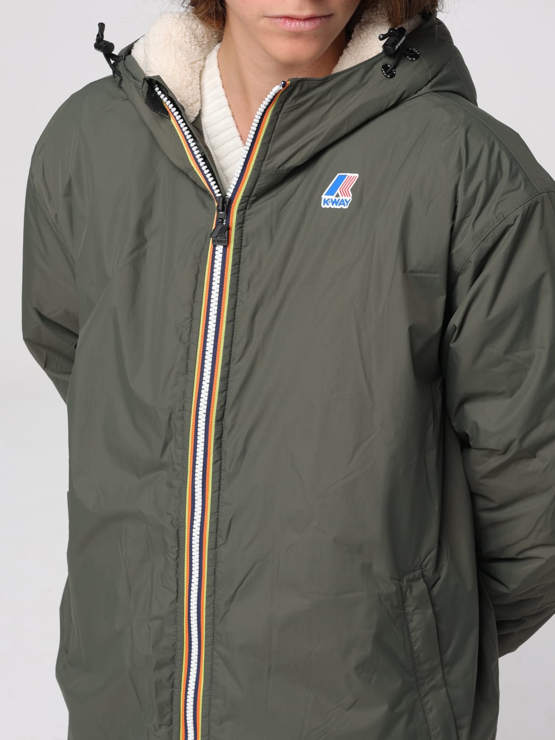 K-WAY JACKET: Coat woman K-way, Green - Img 4