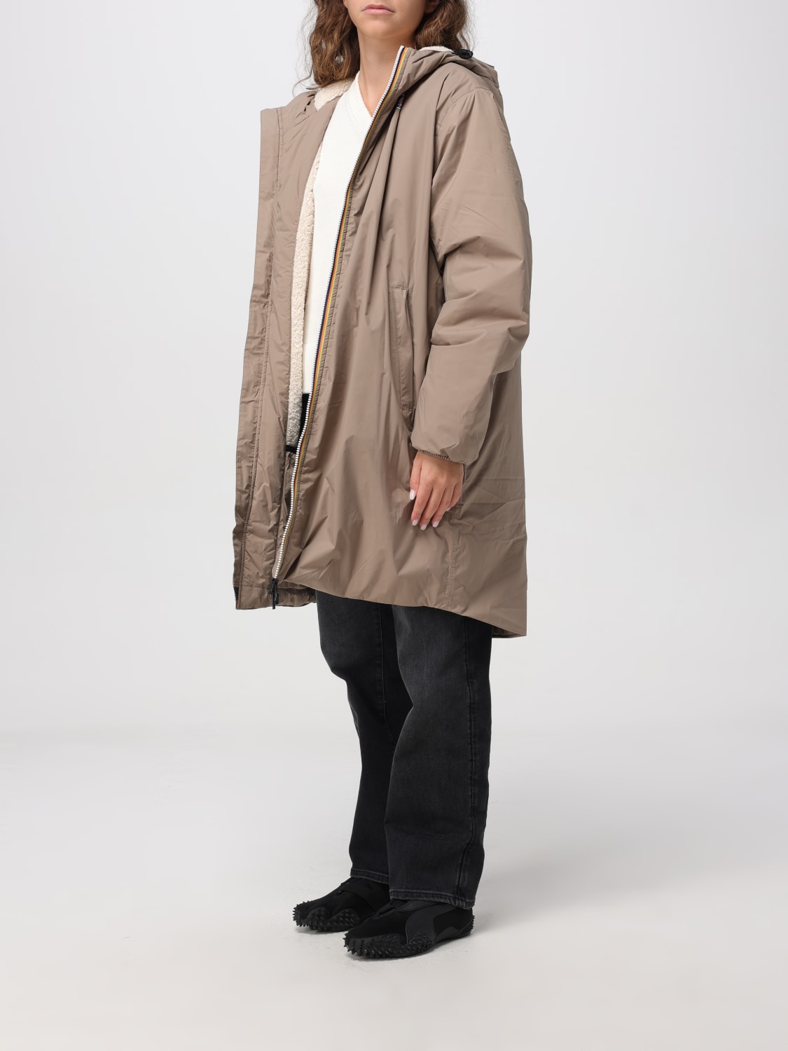 K-WAY JACKET: Coat woman K-way, Beige - Img 3