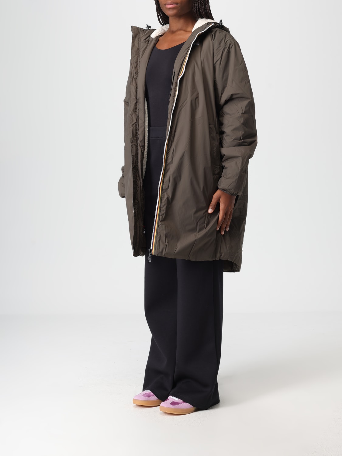 K-WAY JACKET: Coat woman K-way, Black 1 - Img 3