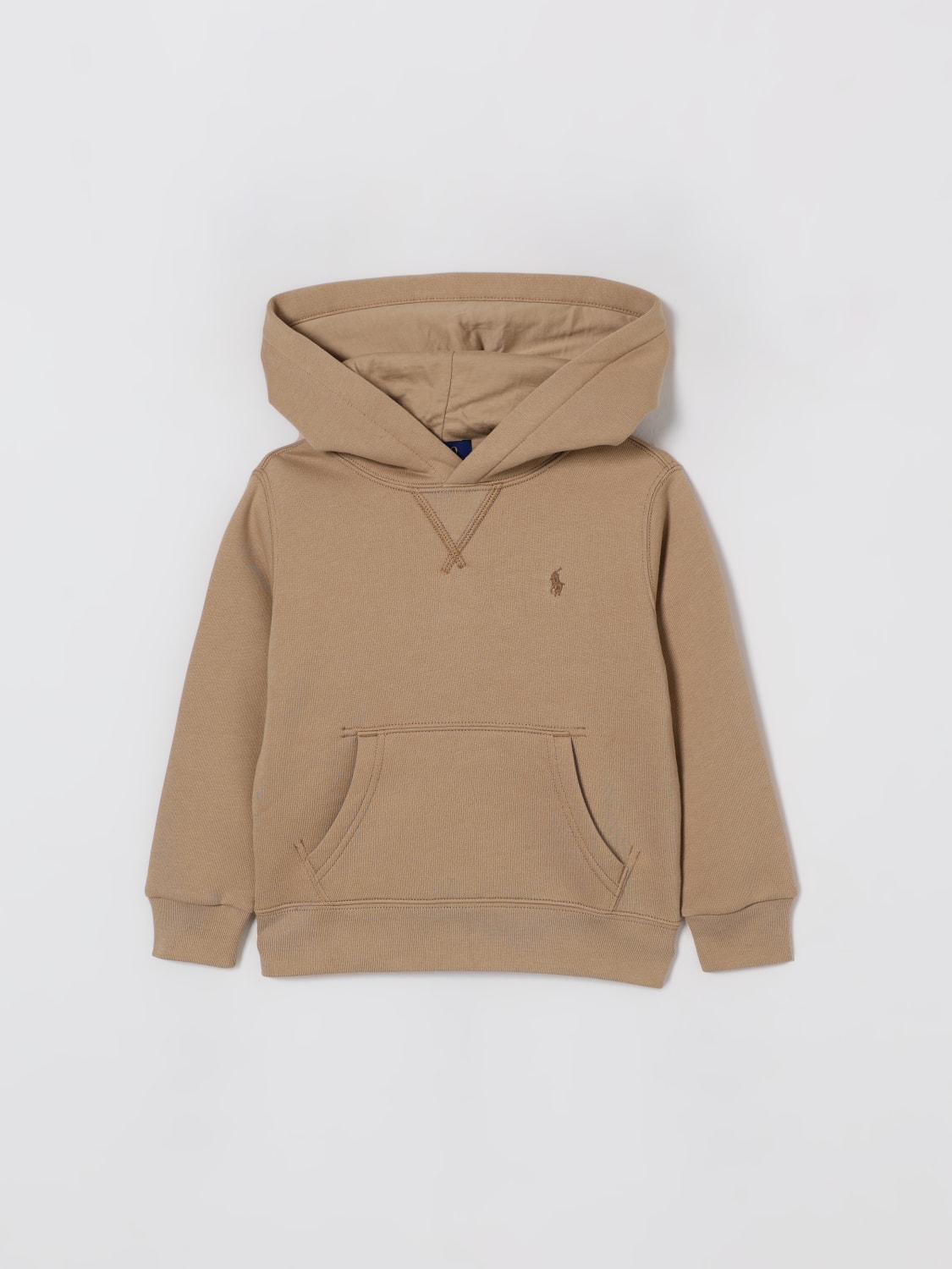 POLO RALPH LAUREN MAGLIA: Felpa con cappuccio Polo Ralph Lauren in cotone , Beige - Img 1