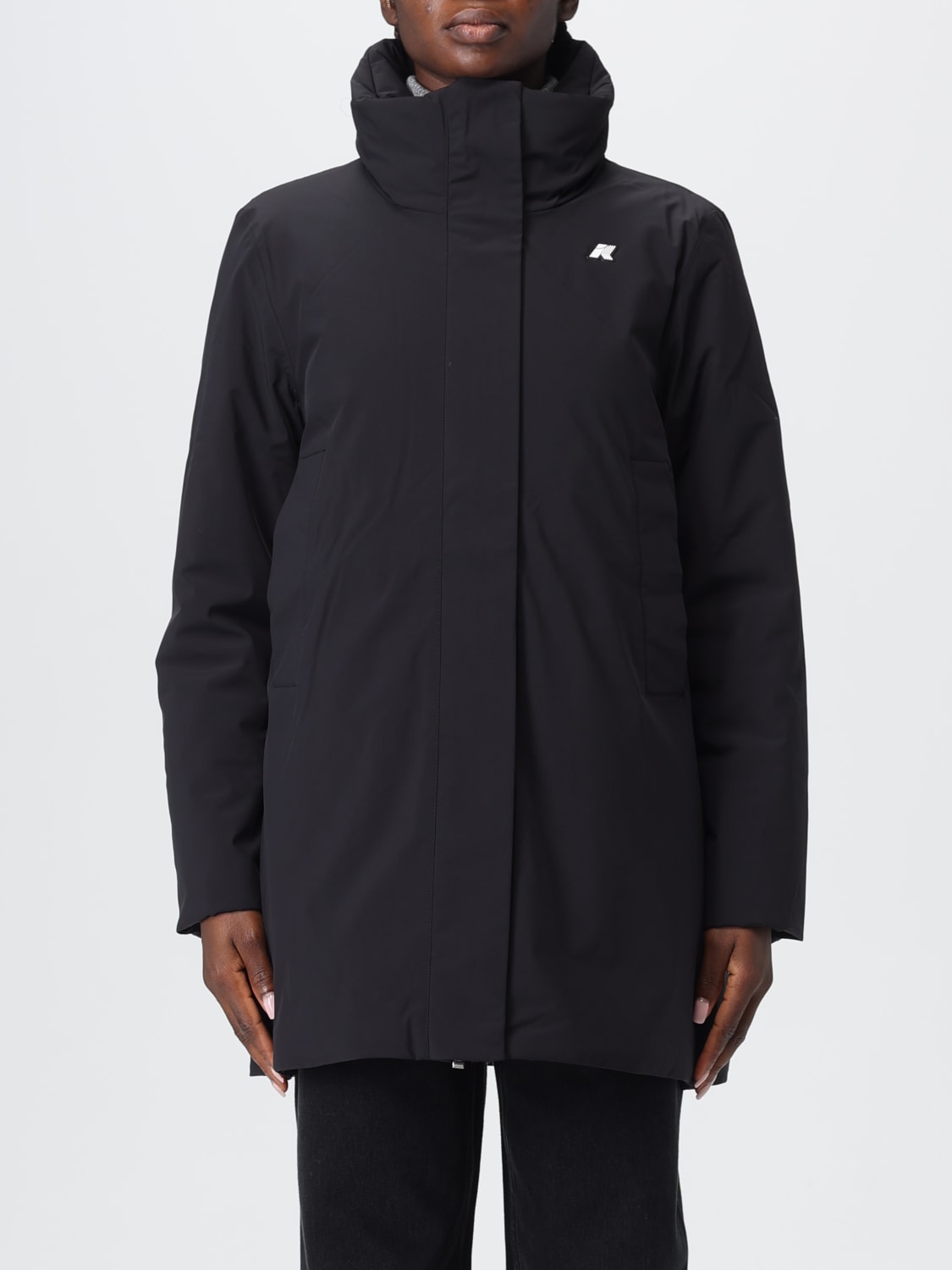 K-WAY COAT: Coat woman K-way, Black 1 - Img 1