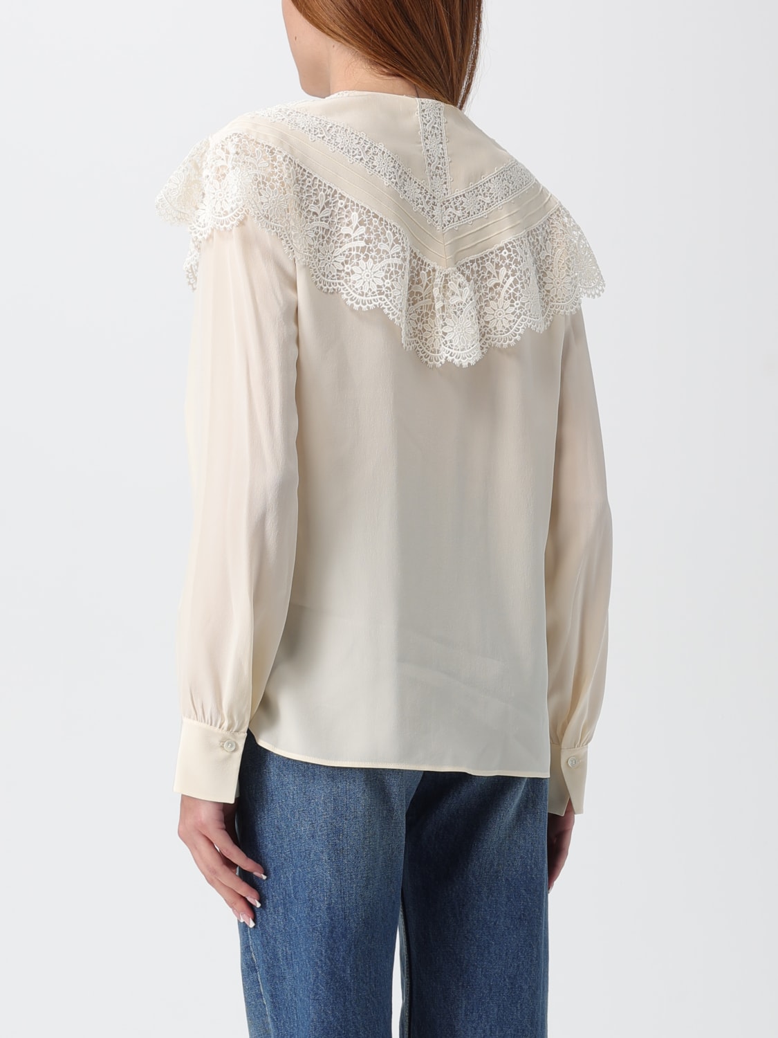 CHLOÉ HEMDBLUSE: Hemdbluse damen ChloÉ, Weiß - Img 3