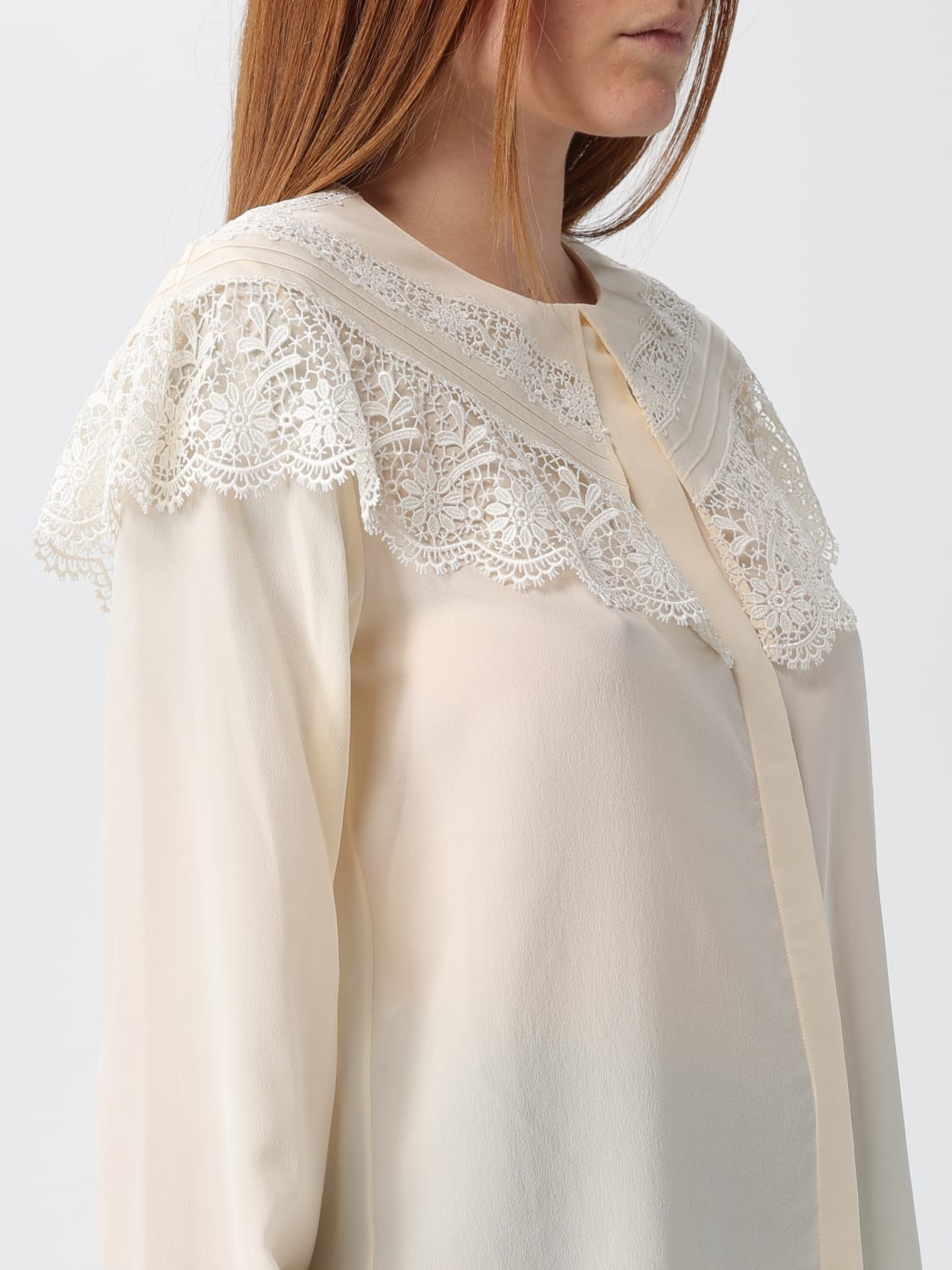 CHLOÉ HEMDBLUSE: Hemdbluse damen ChloÉ, Weiß - Img 5