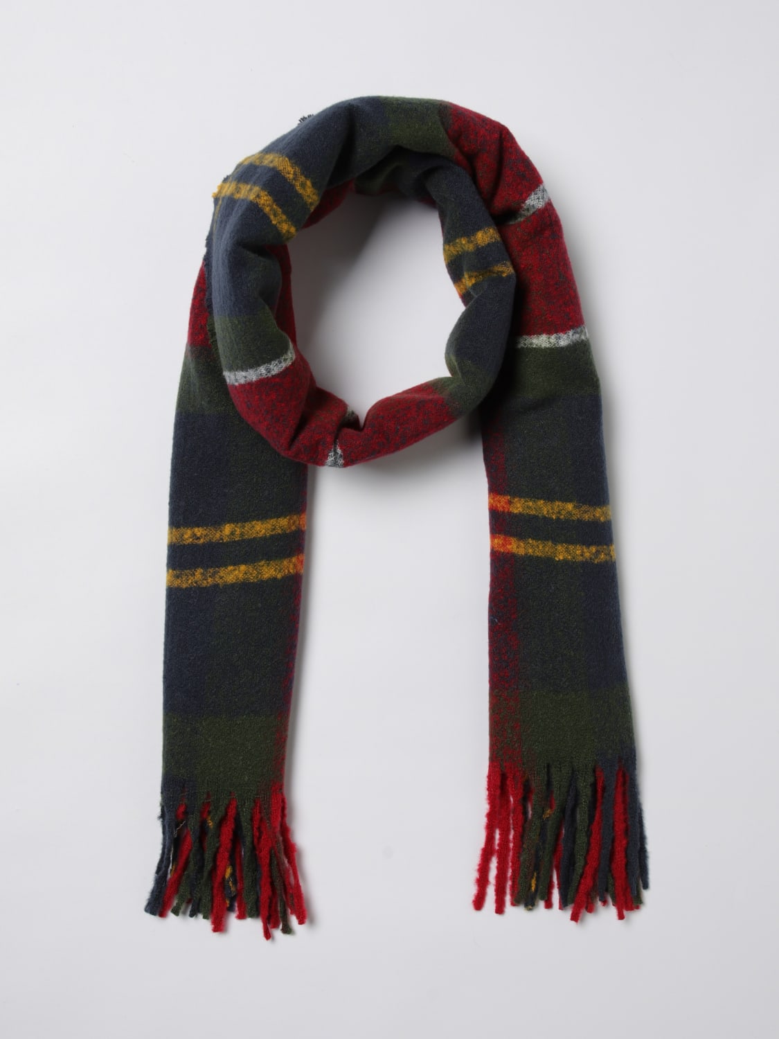 BARBOUR SCIARPA: Sciarpa Barbour in tessuto stampa tartan , Fantasia - Img 2