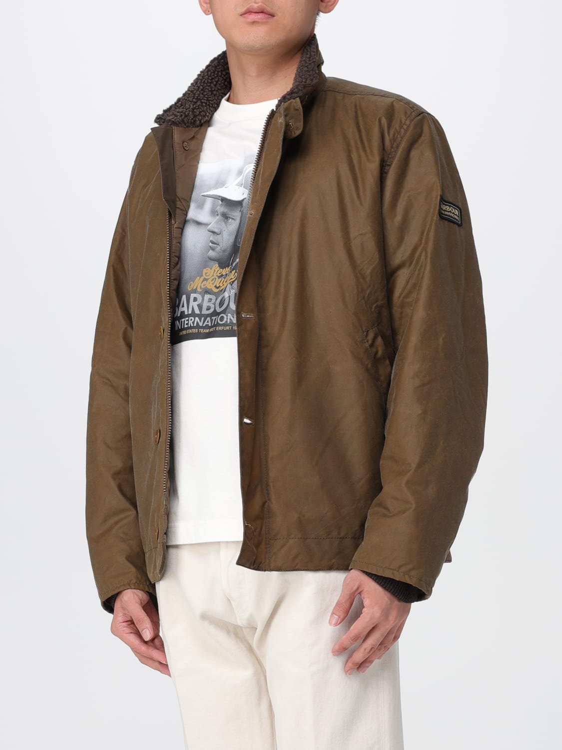 BARBOUR JACKET: Coat men Barbour, Beige - Img 3