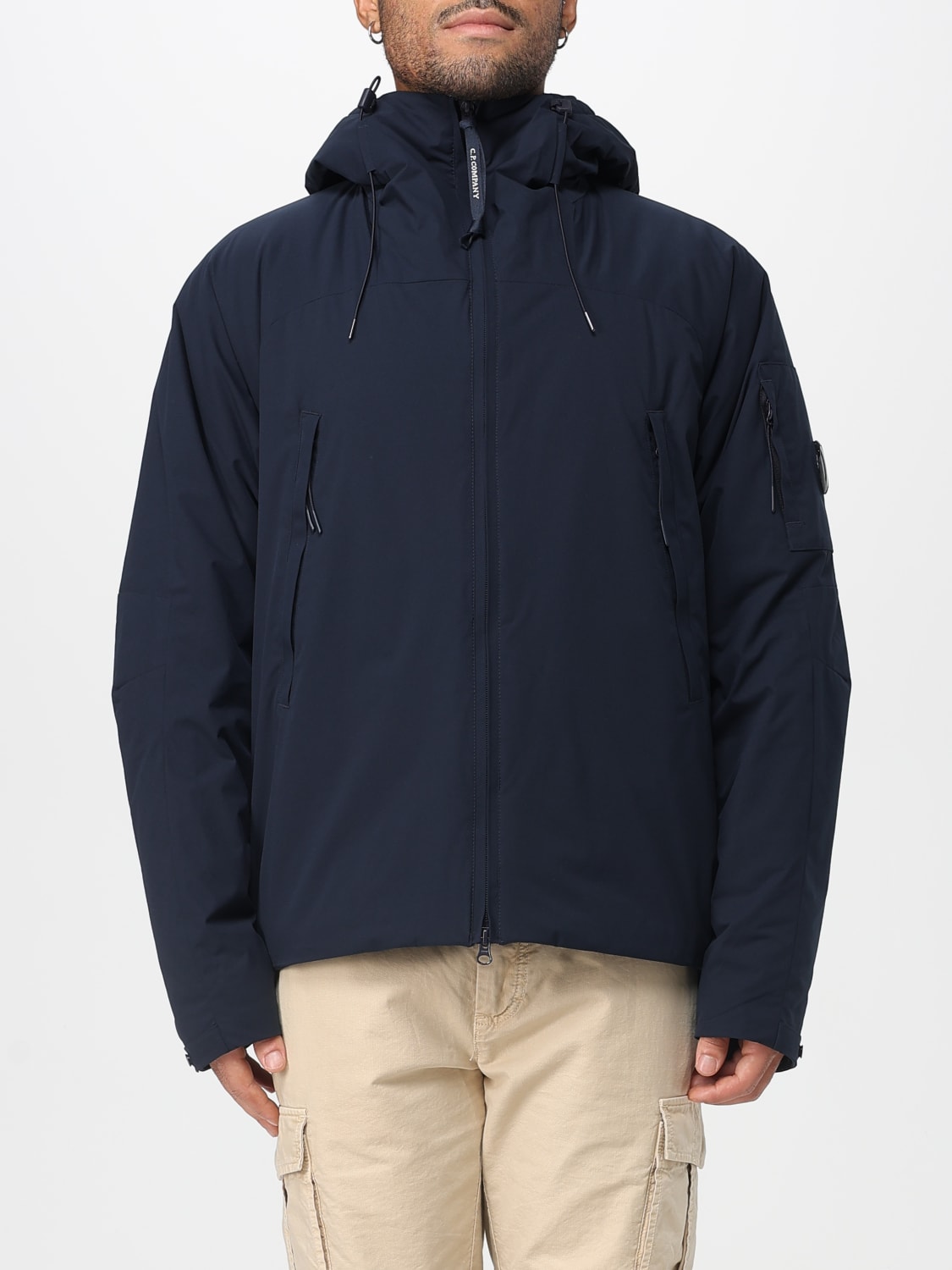 C.P. COMPANY GIACCA: Giubbotto con cappuccio C.P. Company in nylon , Blue - Img 1