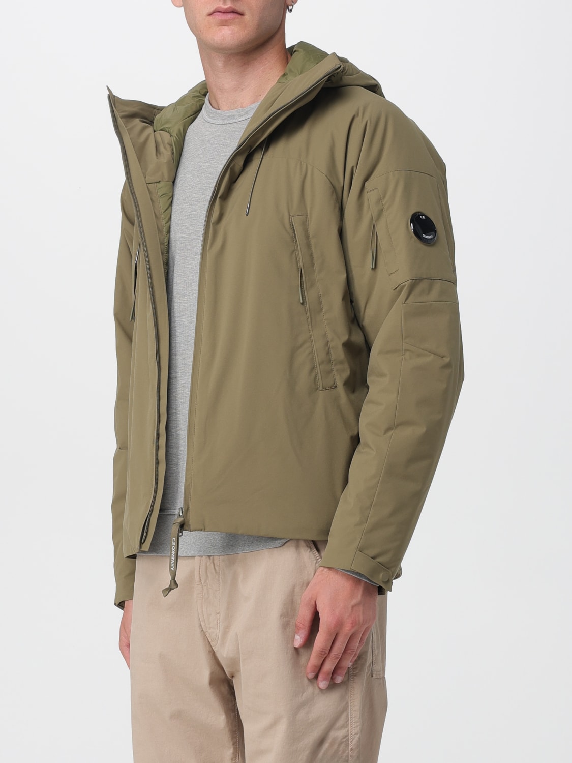 C.P. COMPANY GIACCA: Giubbotto con cappuccio C.P. Company in nylon , Verde - Img 3