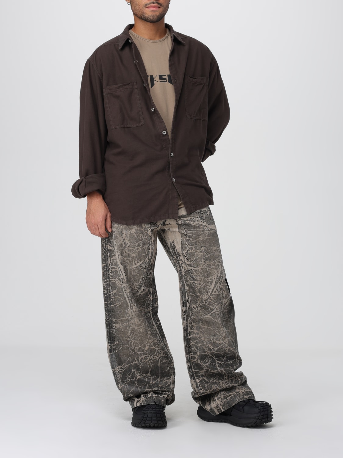 RICK OWENS DRKSHDW HEMD: Hemd herren Rick Owens Drkshdw, Braun - Img 2