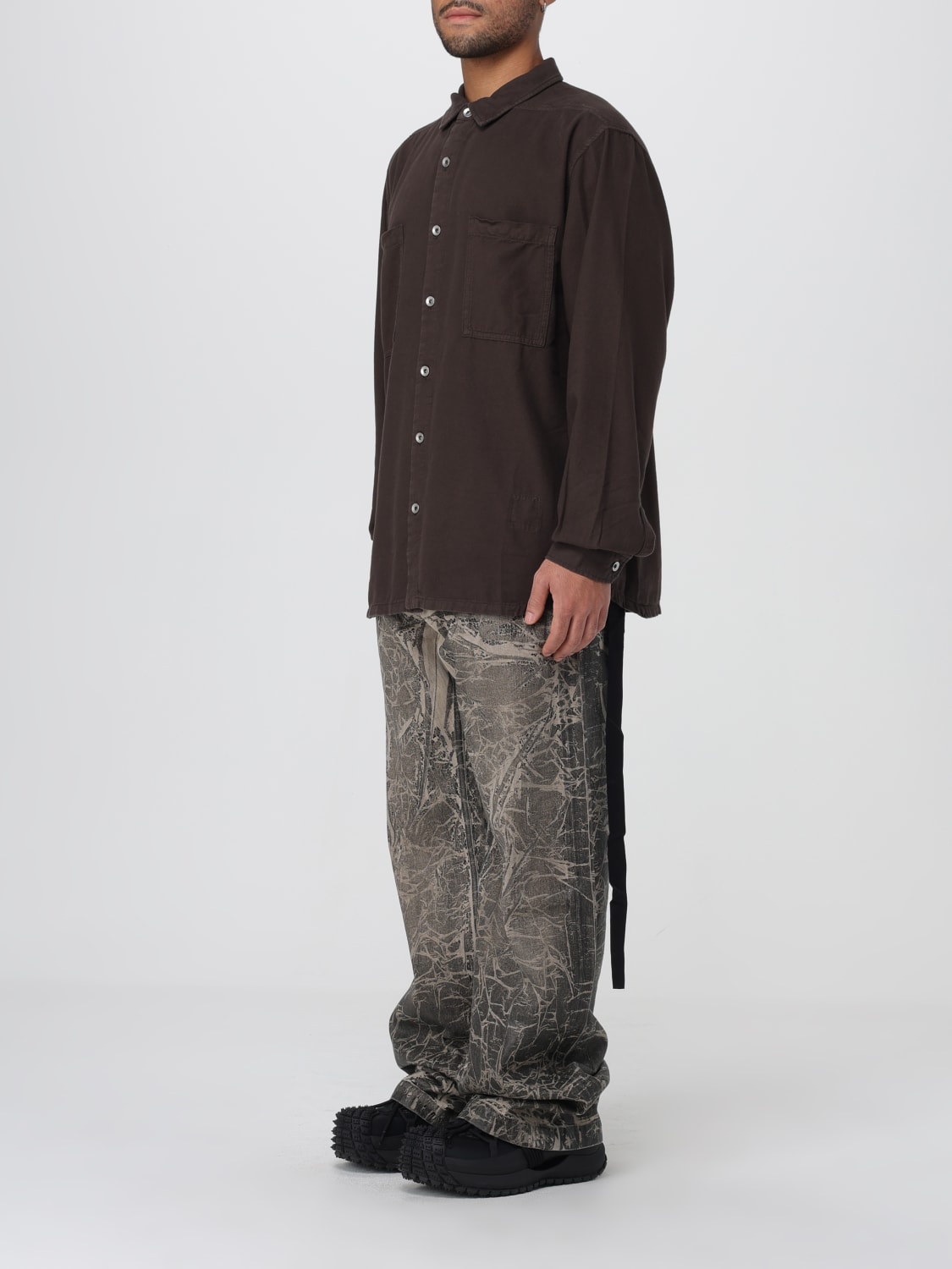 RICK OWENS DRKSHDW HEMD: Hemd herren Rick Owens Drkshdw, Braun - Img 4