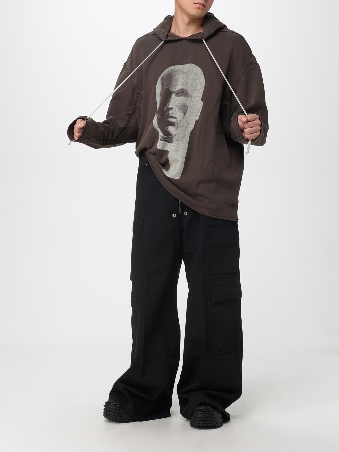 RICK OWENS DRKSHDW ТОЛСТОВКА: Толстовка Мужское Rick Owens Drkshdw, Пыльно-Серый - Img 2