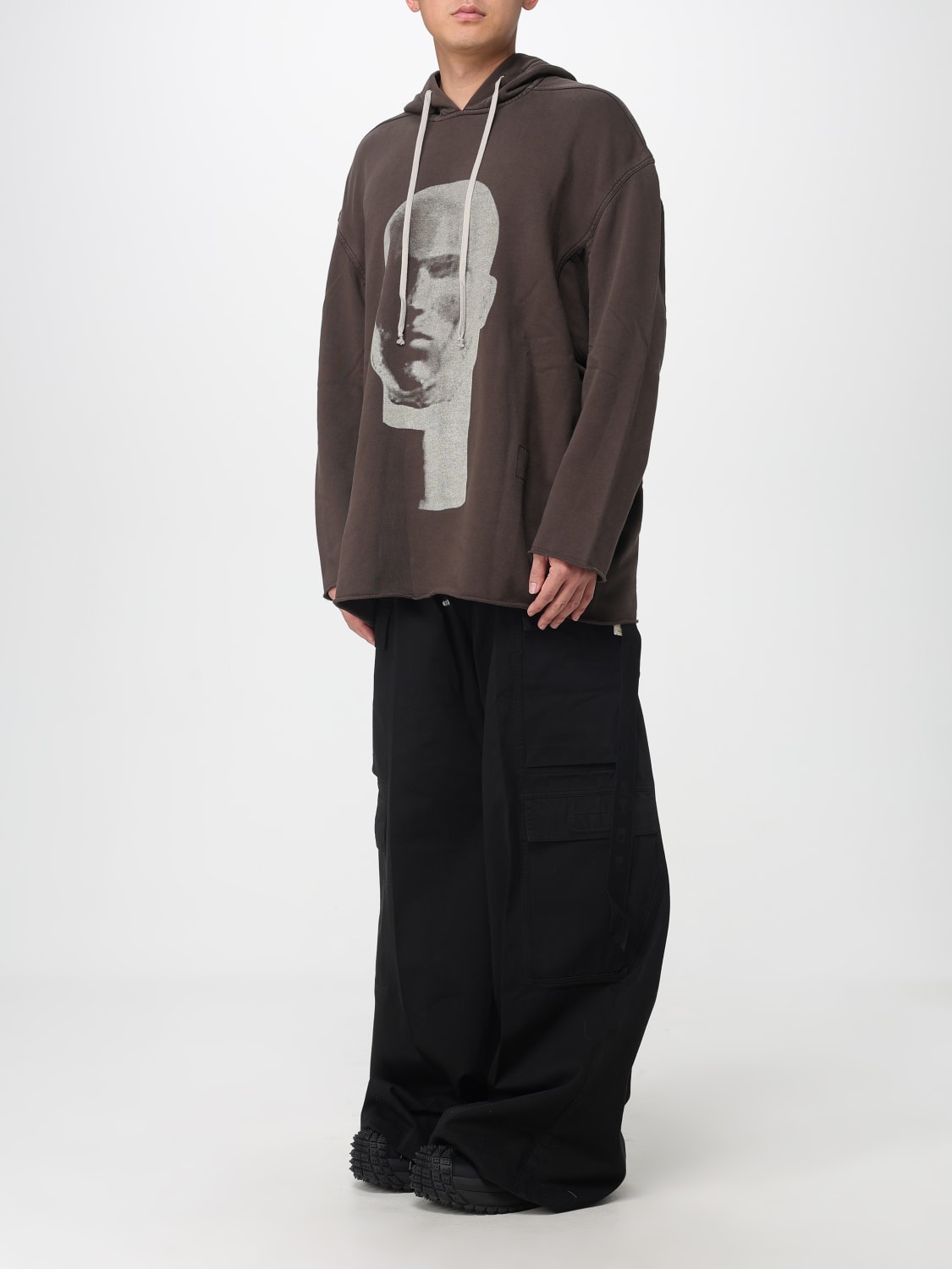 RICK OWENS DRKSHDW ТОЛСТОВКА: Толстовка Мужское Rick Owens Drkshdw, Пыльно-Серый - Img 4