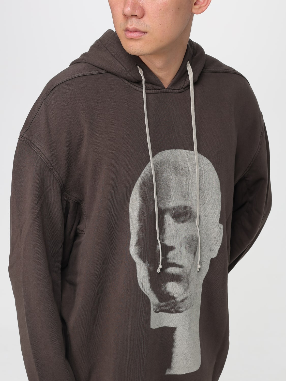 RICK OWENS DRKSHDW ТОЛСТОВКА: Толстовка Мужское Rick Owens Drkshdw, Пыльно-Серый - Img 5