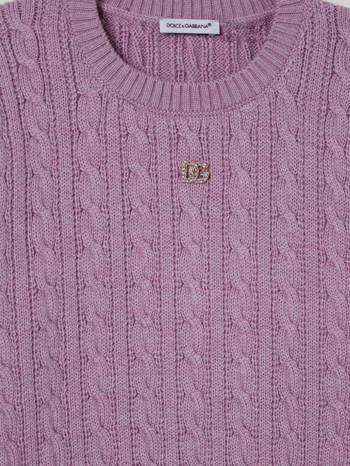 DOLCE & GABBANA SWEATER: Sweater kids Dolce & Gabbana, Lilac - Img 3