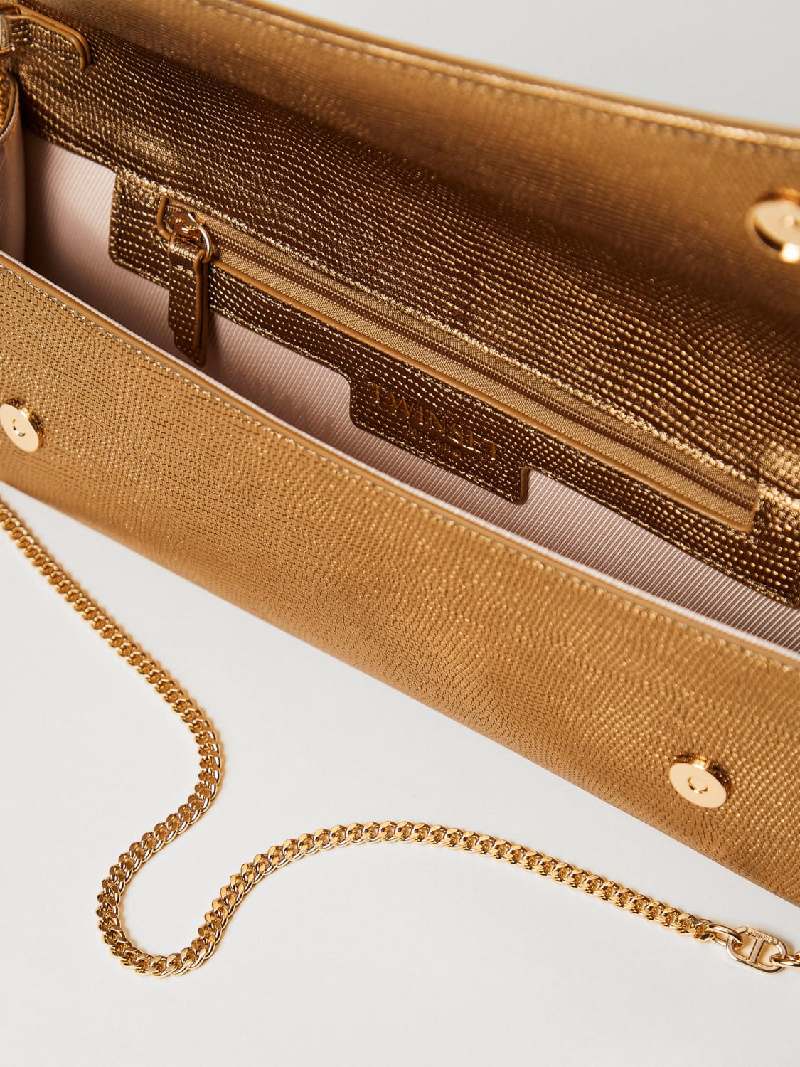 TWINSET CLUTCH: Shoulder bag woman Twinset, Gold - Img 4