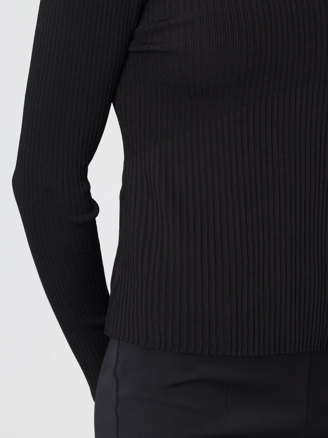 TWINSET TOP: Top Twinset in maglia a coste , Nero - Img 3