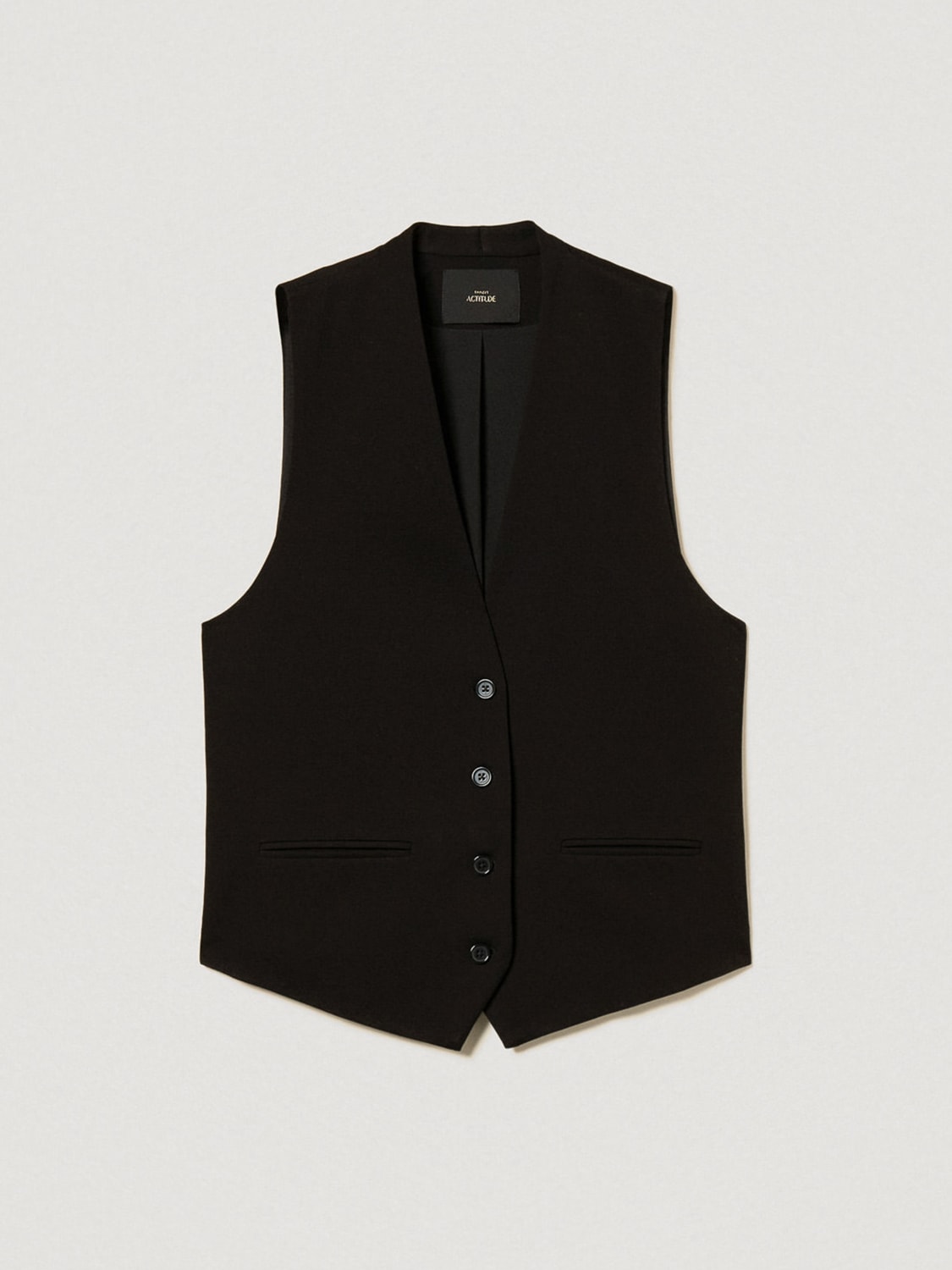 TWINSET ACTITUDE CHALECO: Chaleco mujer Twinset Actitude, Negro - Img 4