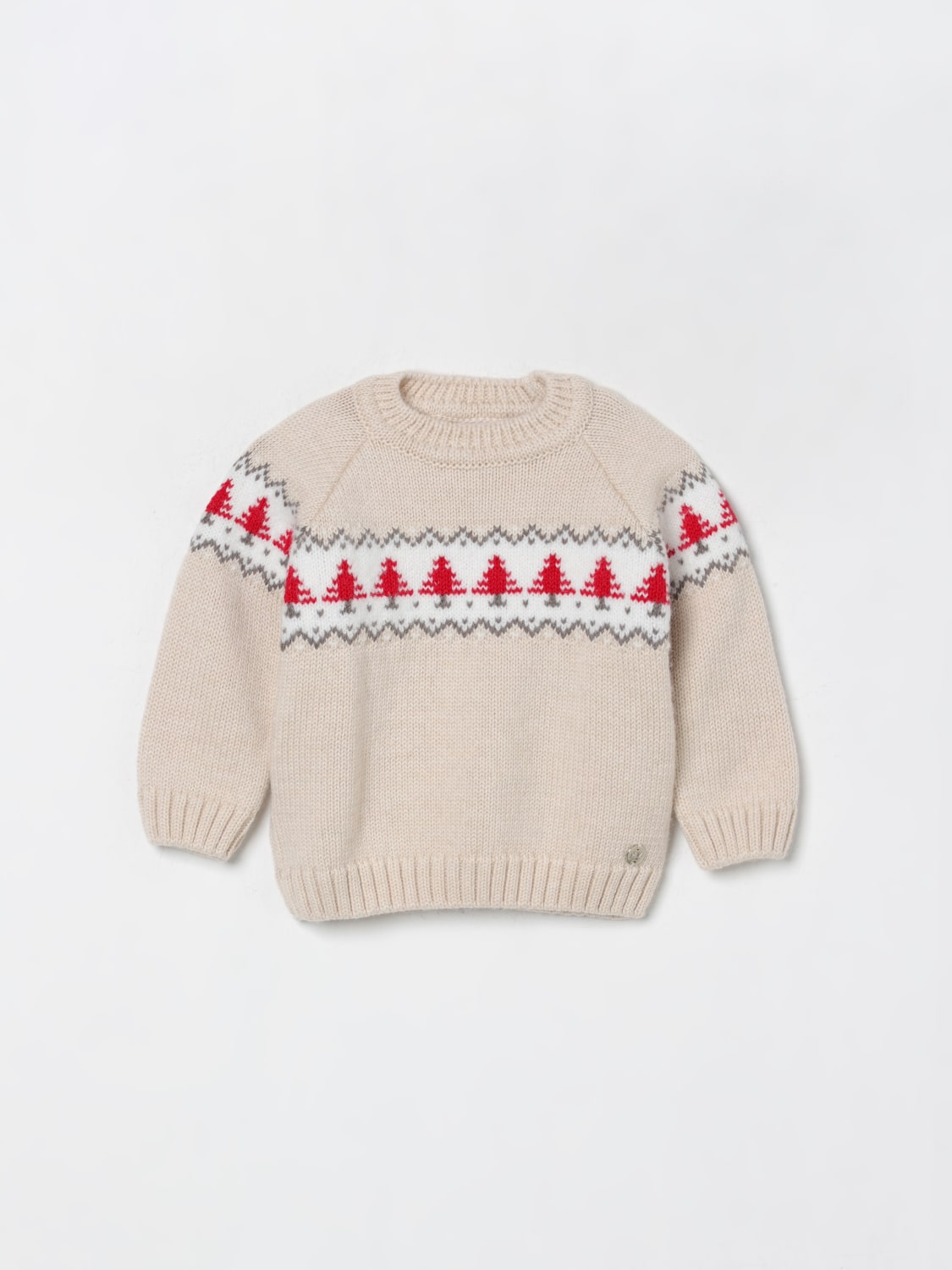 PAZ RODRIGUEZ SWEATER: Sweater kids Paz Rodriguez, Beige - Img 1