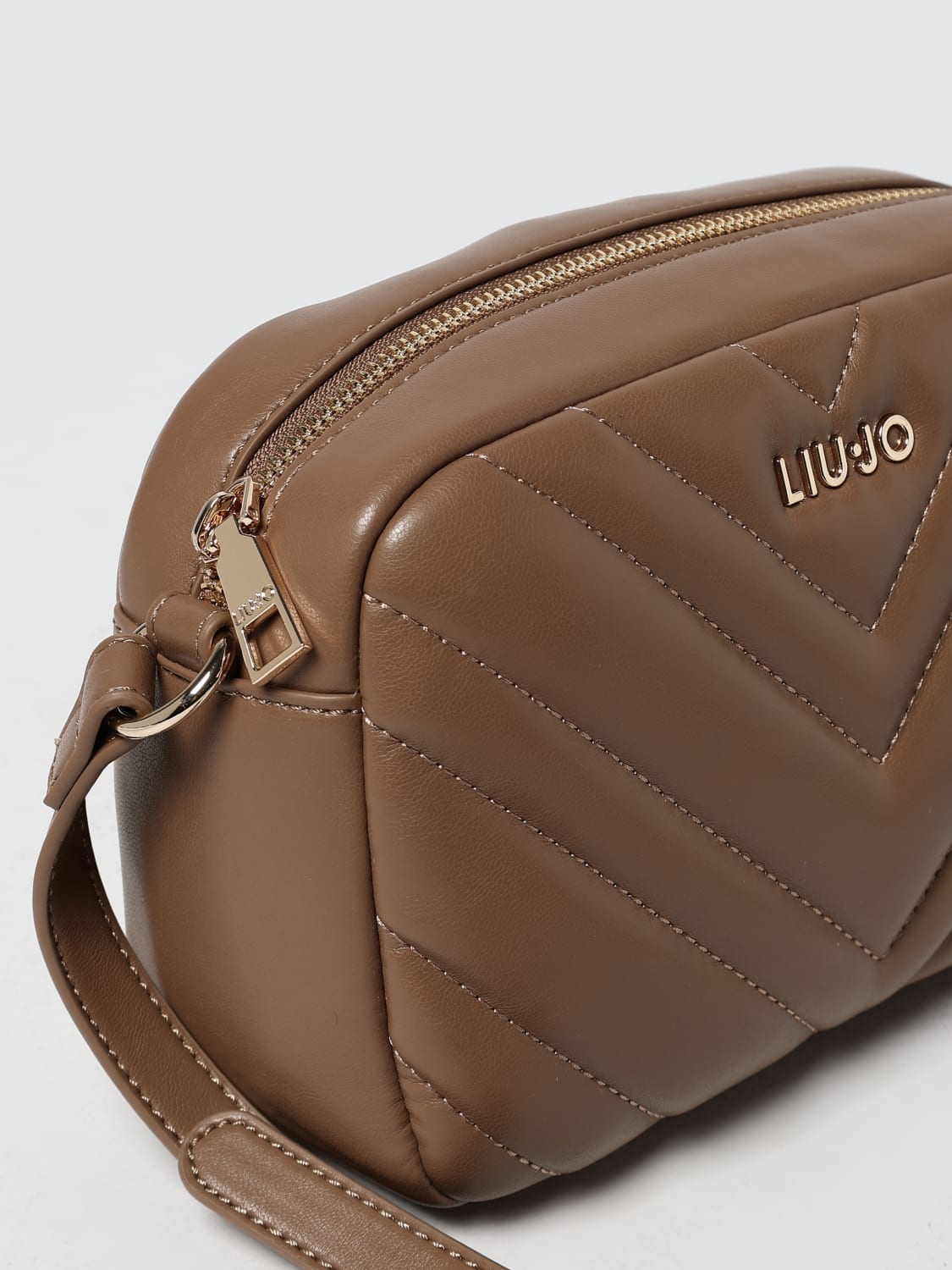 LIU JO BORSA MINI: Borsa Liu Jo in pelle sintetica trapuntata chevron , Marrone - Img 3