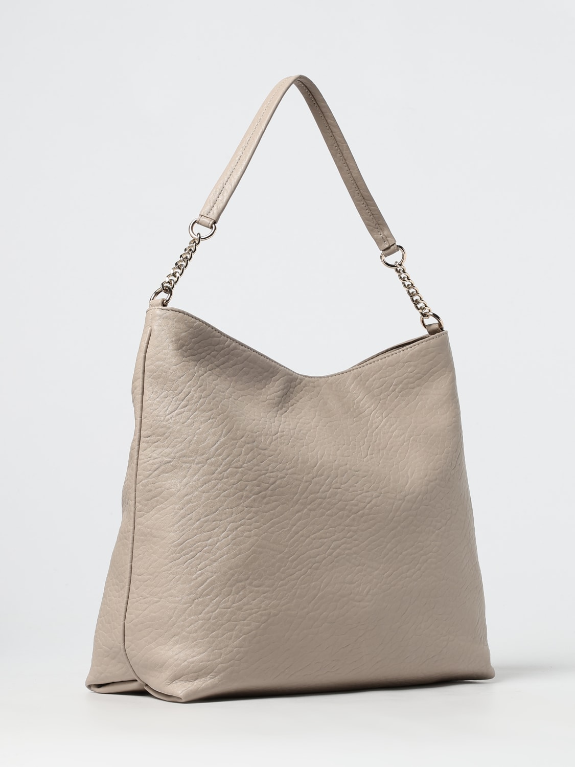 LIU JO BORSA A SPALLA: Borsa Liu Jo in pelle sintetica martellata , Beige - Img 2