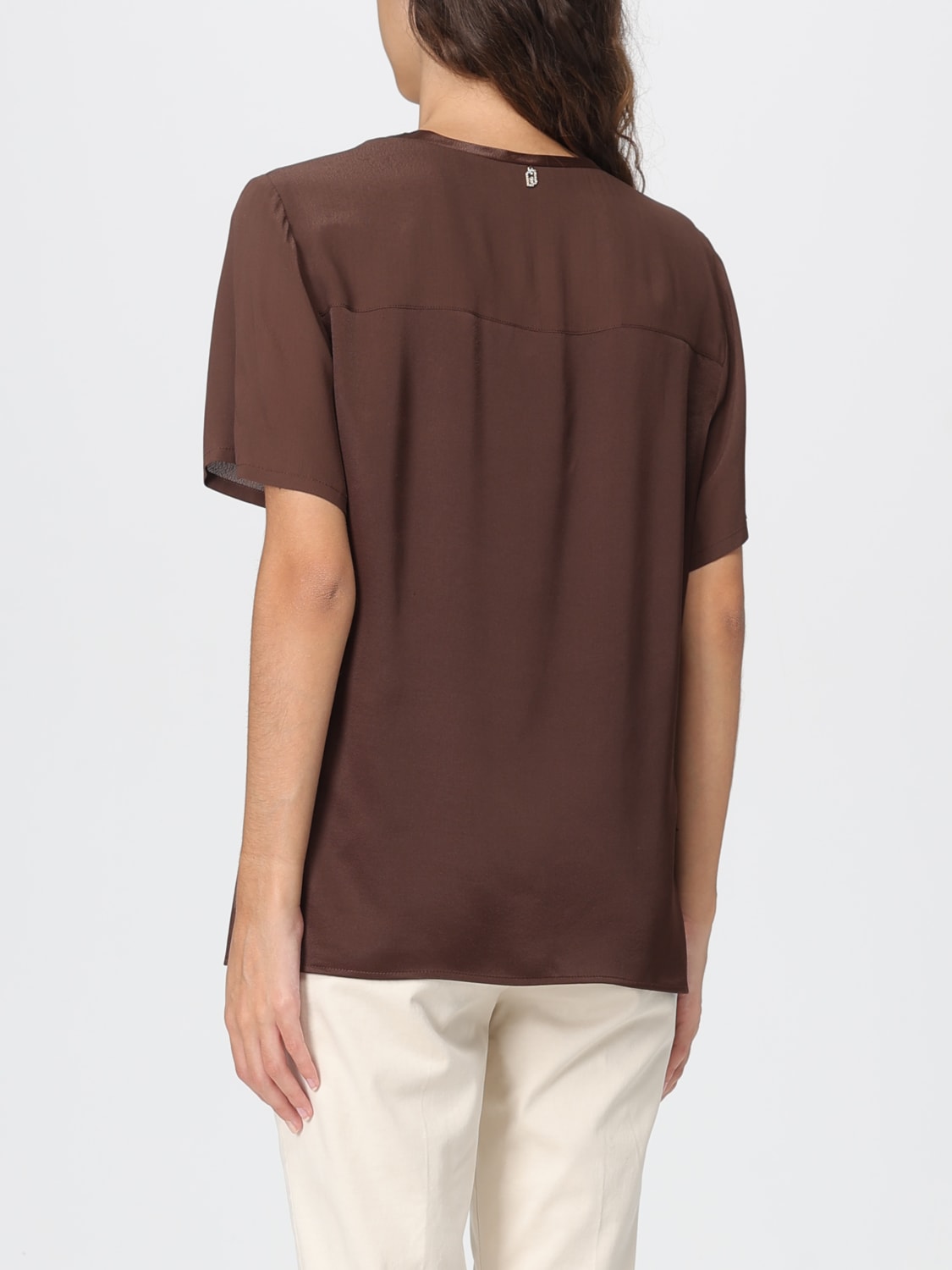 LIU JO TOP: Hemdbluse damen Liu Jo, Braun - Img 2